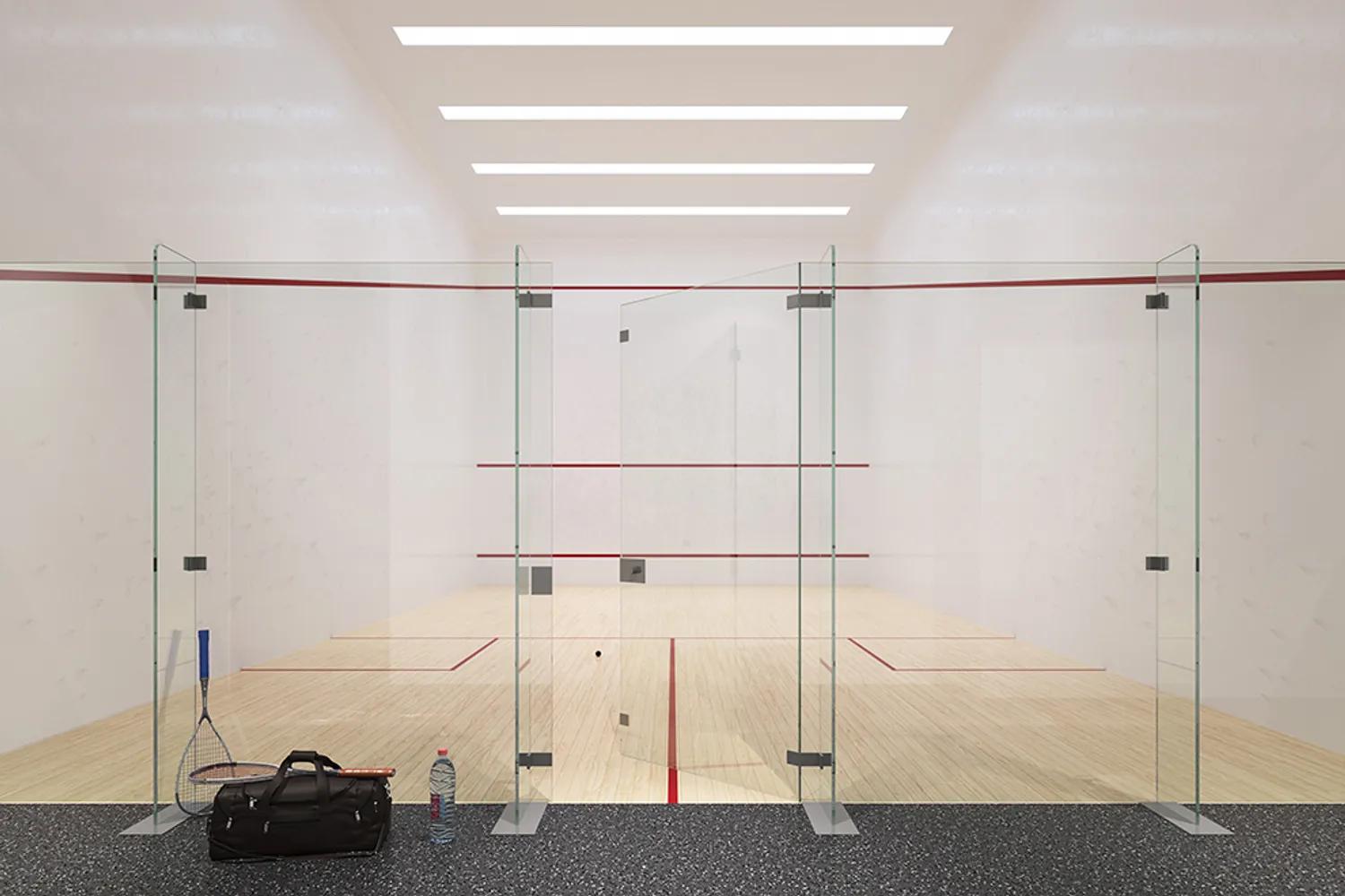 Regulation-sized Squash Court