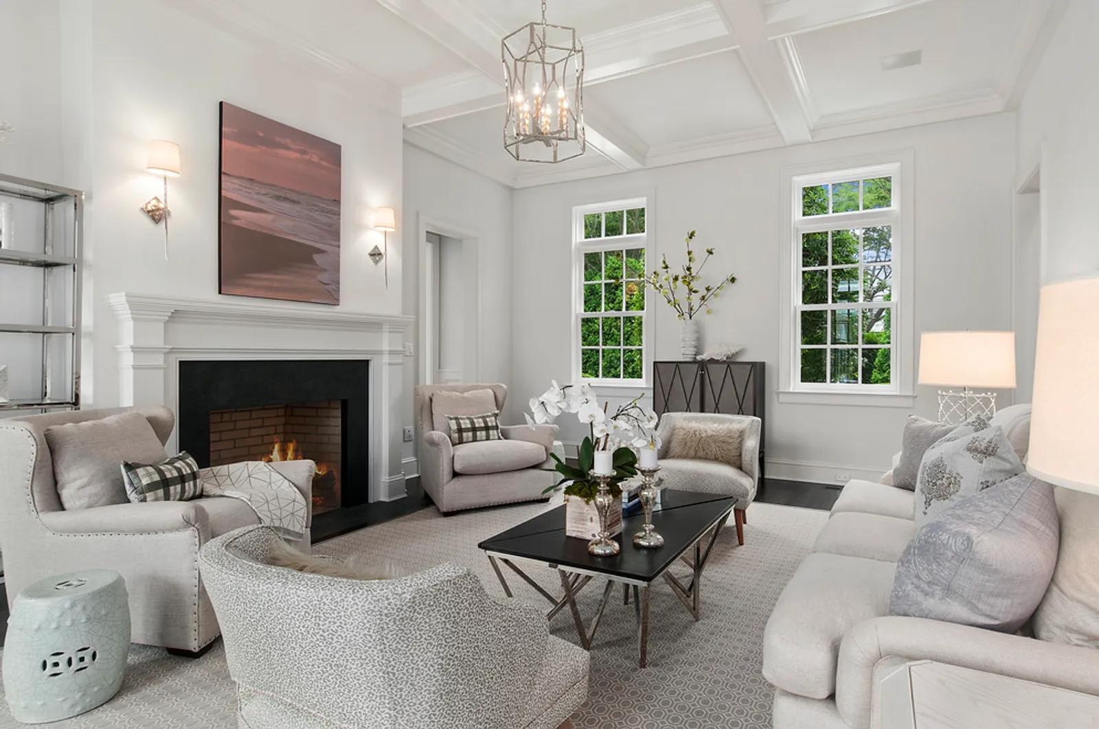 The Hamptons Real Estate | View  | Living Room With Fireplace View 2 | View 9