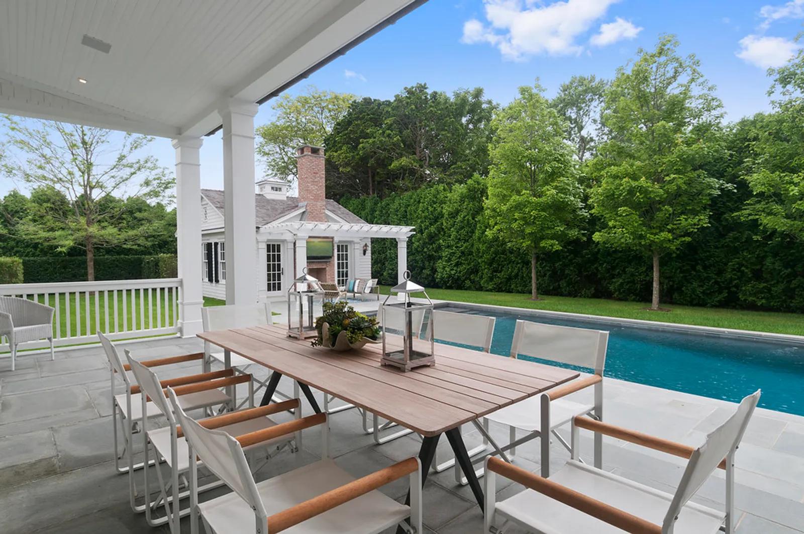 The Hamptons Real Estate | View  | Terrace Overlooking Pool Area | View 17