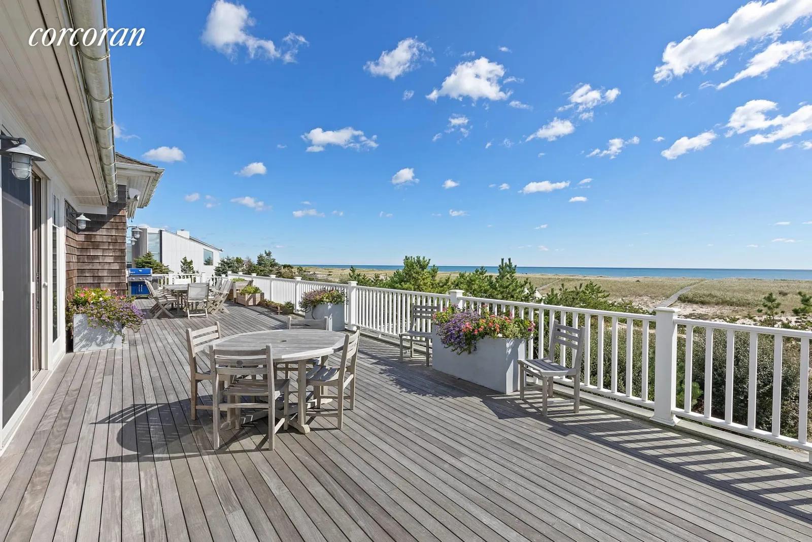 The Hamptons Real Estate | View 175 Dune Road | Upper Level Back Deck | View 33