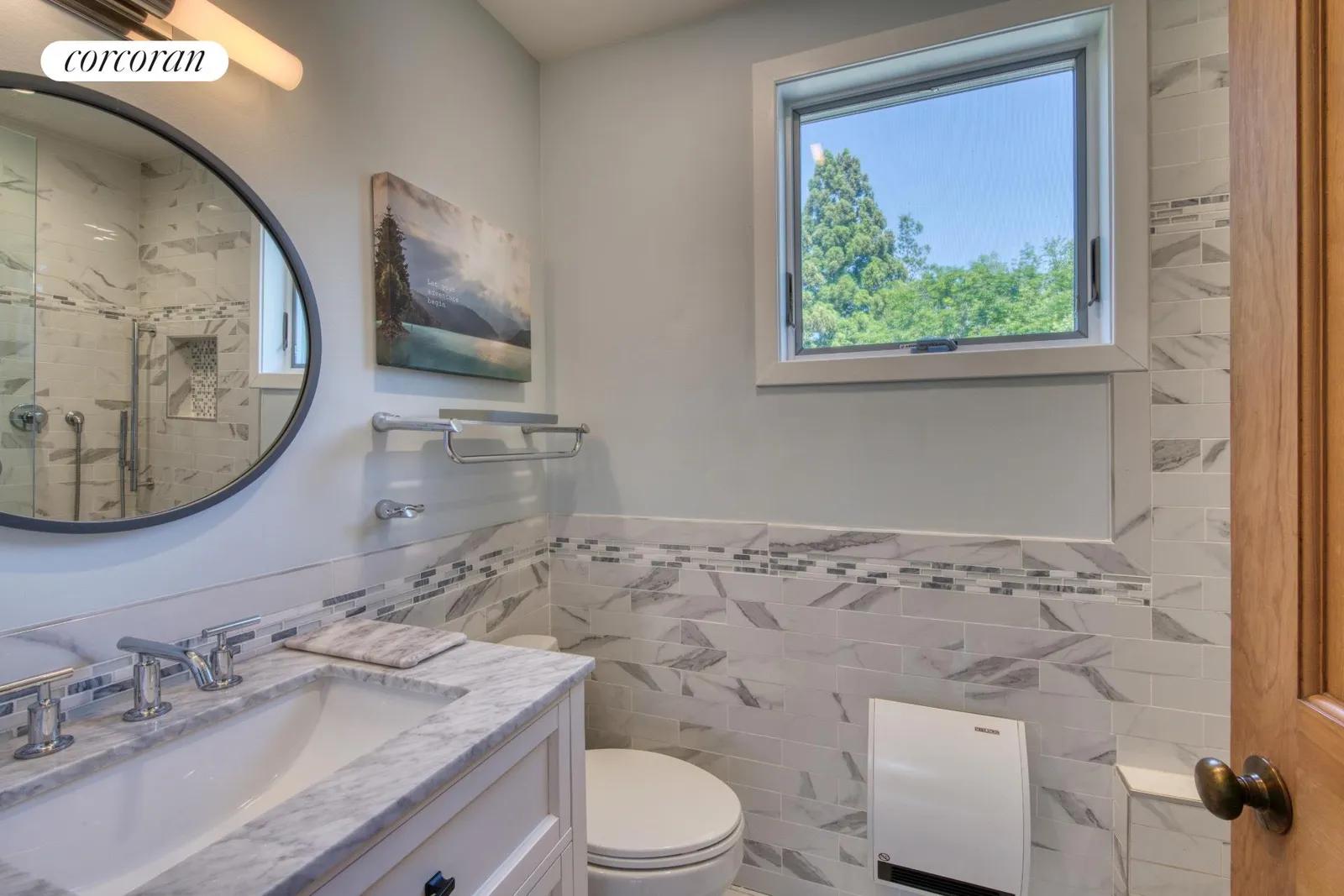 New York City Real Estate | View 7 Gazon Road | tiled bath with shower | View 27
