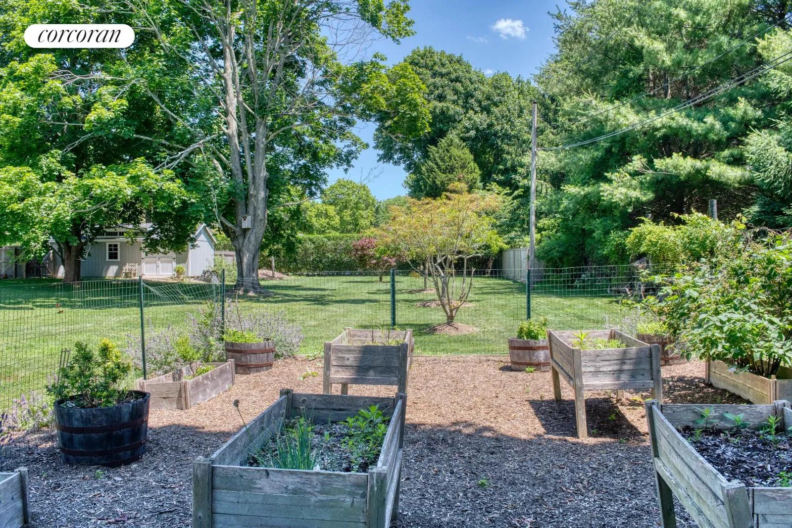 New York City Real Estate | View 7 Gazon Road | fenced raised bed garden | View 33