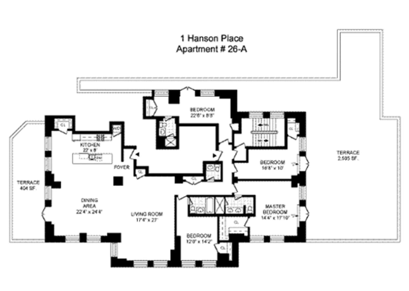 1 Hanson Place, 26A | floorplan | View 9