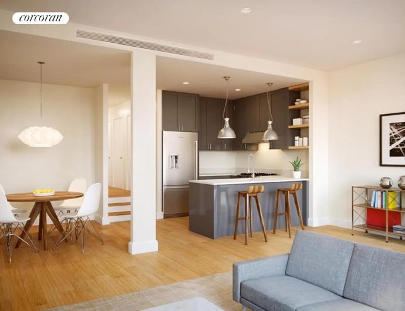 New York City Real Estate | View 123 Fort Greene Place, 4 | Parlor kitchen rendering | View 4