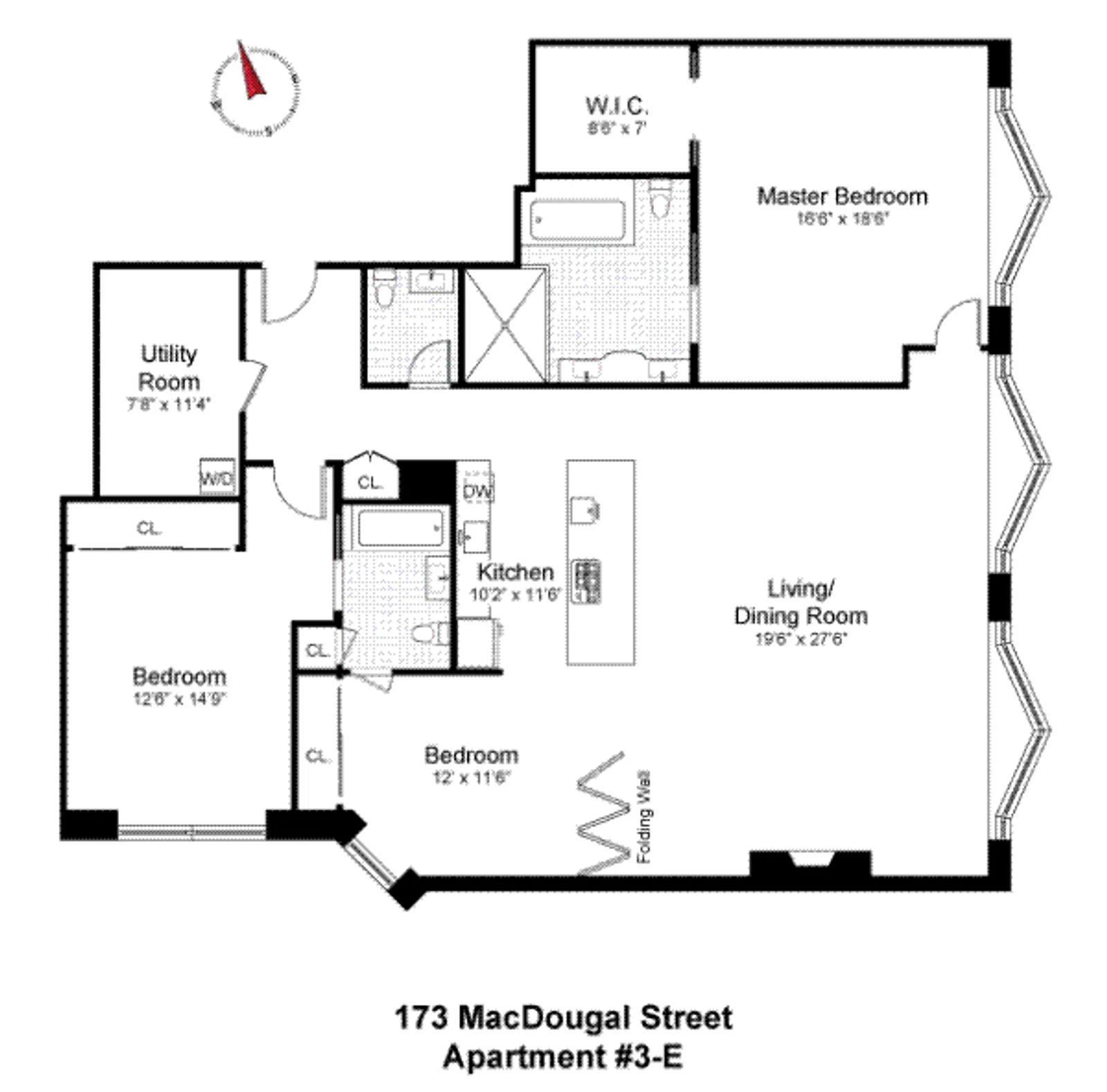 173 MacDougal Street, 3E | floorplan | View 1