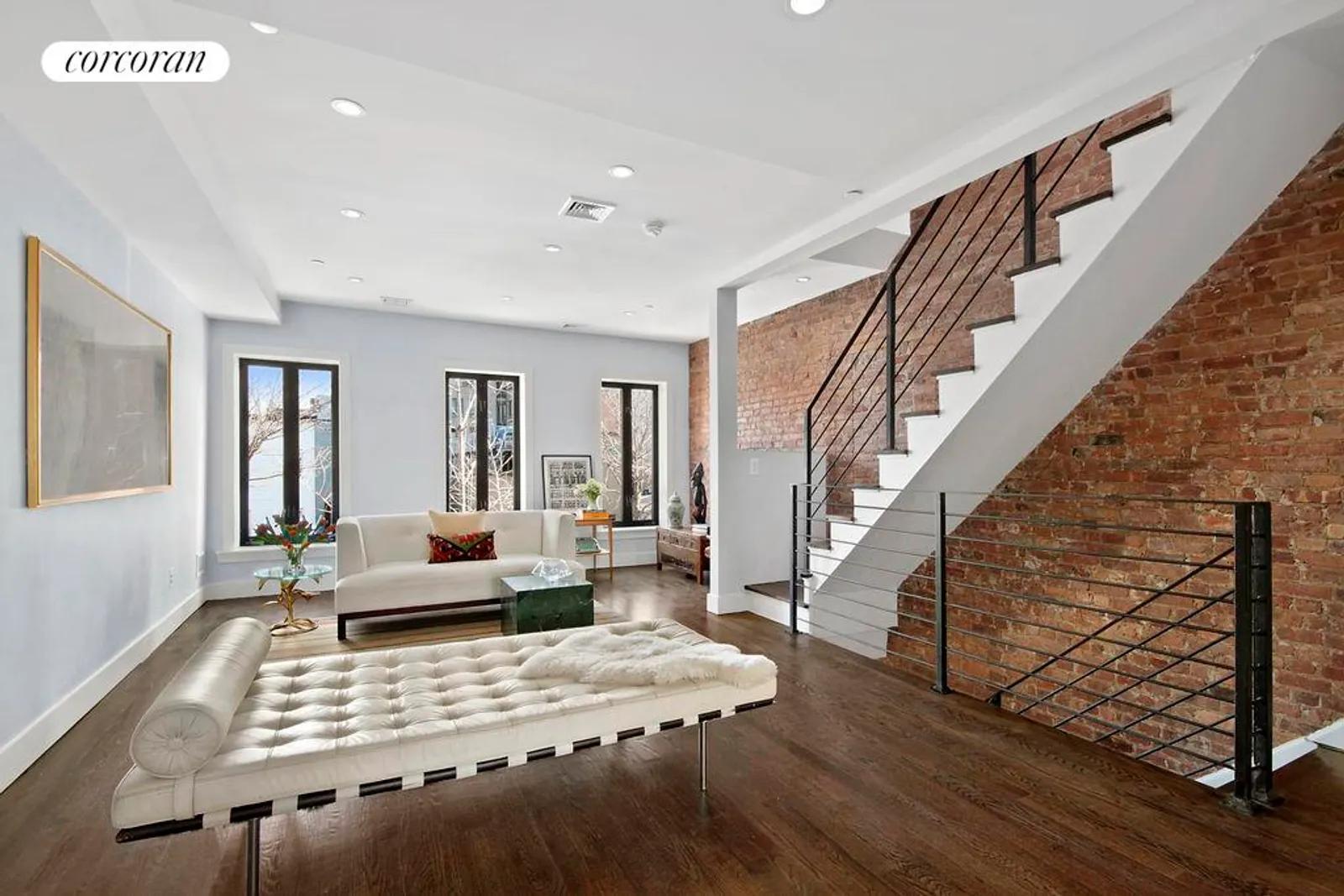 New York City Real Estate | View 198 13th Street | Living Room with Oversized Windows | View 3