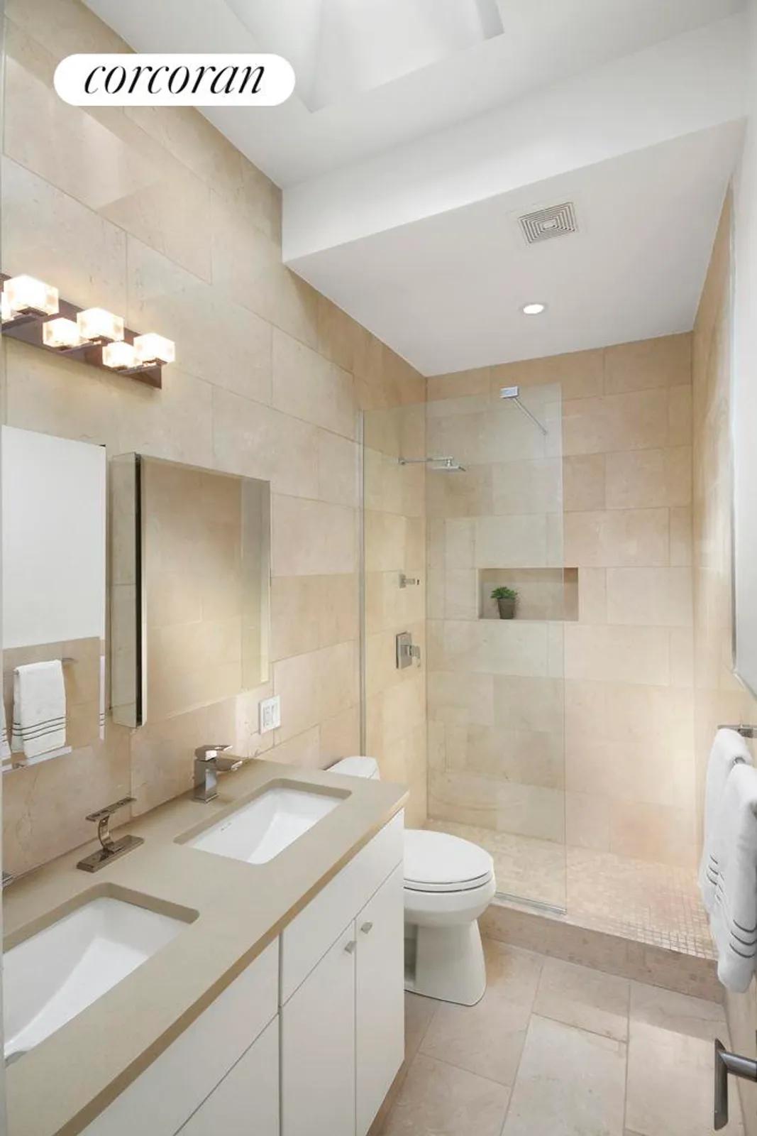 New York City Real Estate | View 198 13th Street | Master Bathroom with glass shower and skylight | View 10