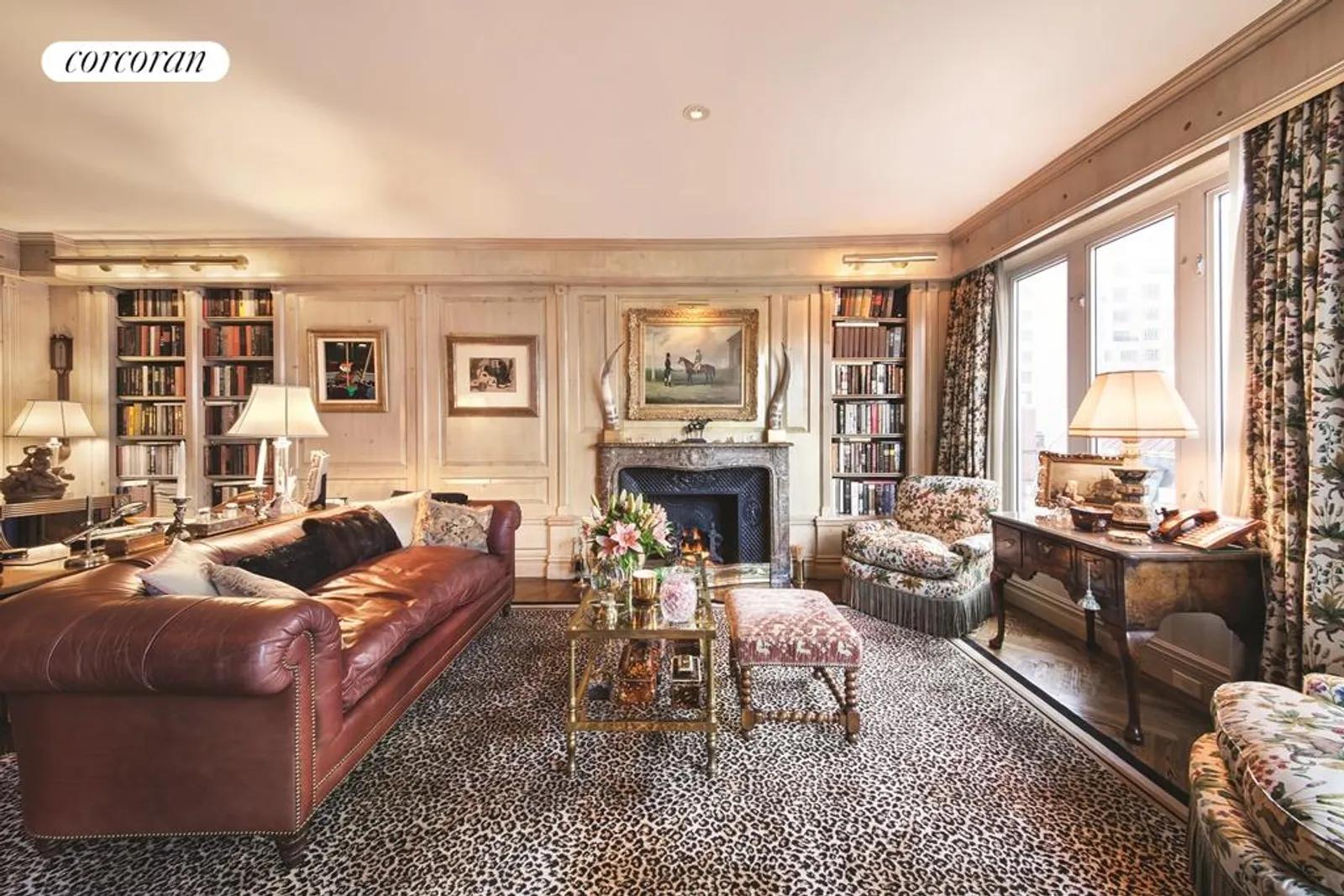 New York City Real Estate | View 1 East 62nd Street, PH | Library | View 7