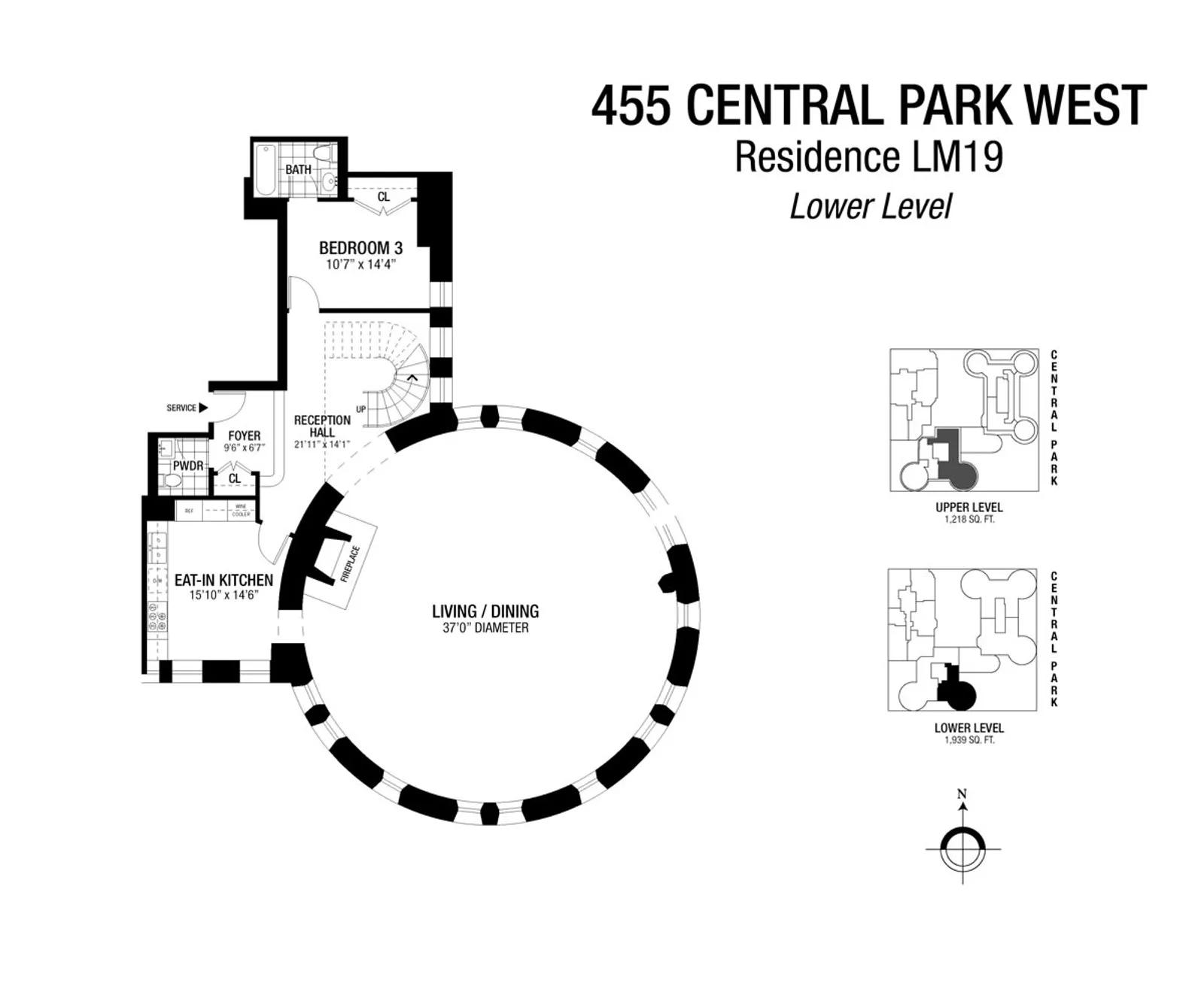 455 Central Park West, LM19 | floorplan | View 15