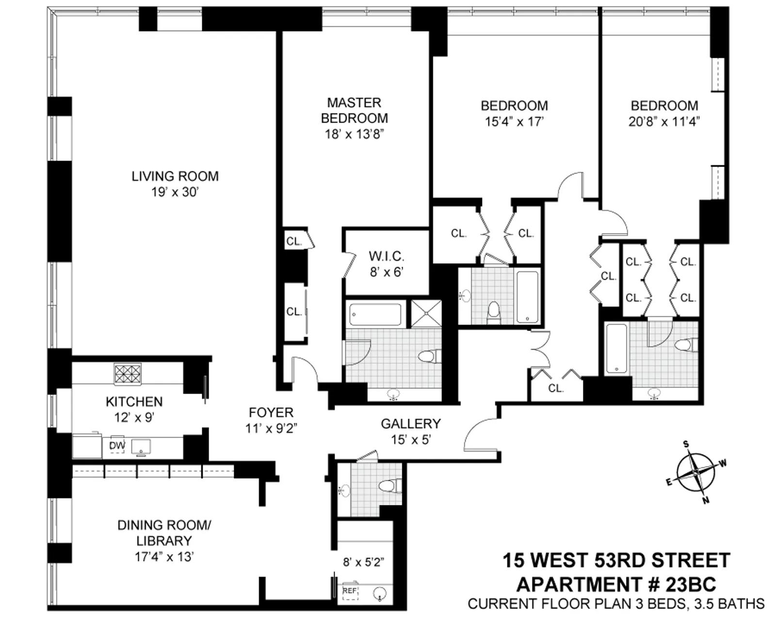 15 West 53Rd Street, 23BC | floorplan | View 9