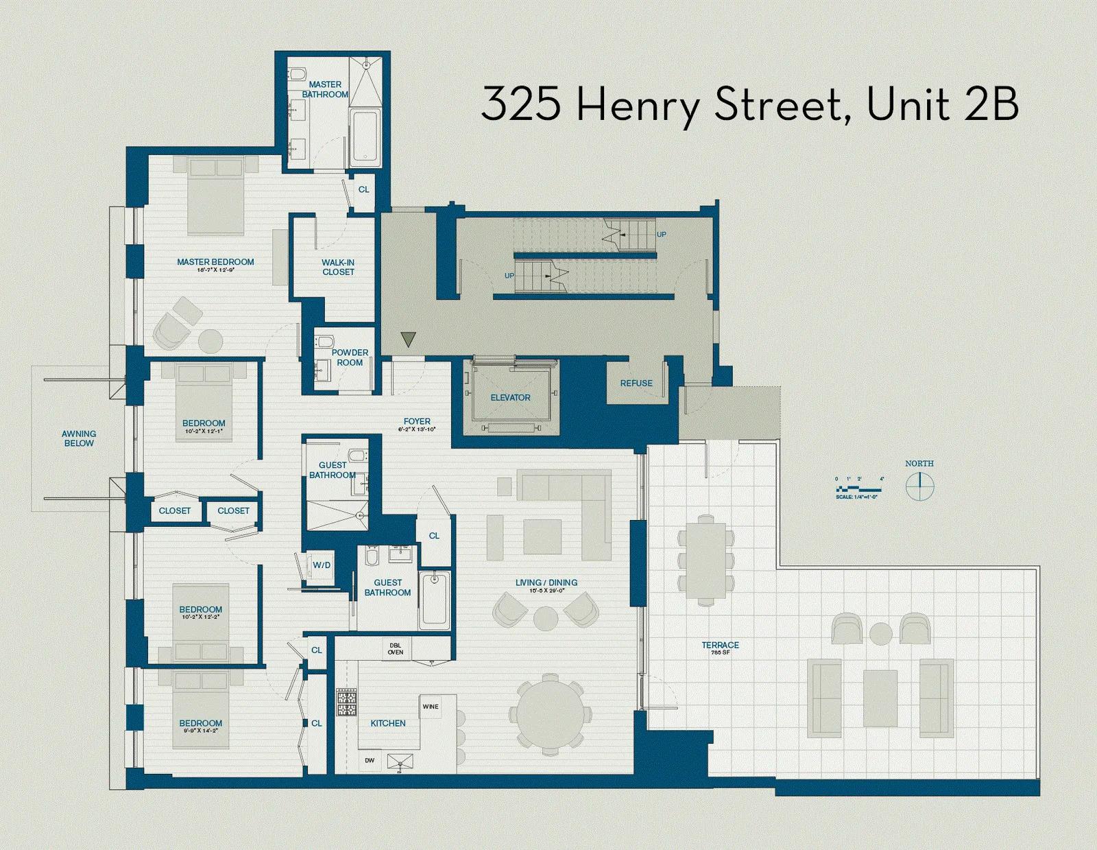 325 Henry Street, 2B | floorplan | View 1