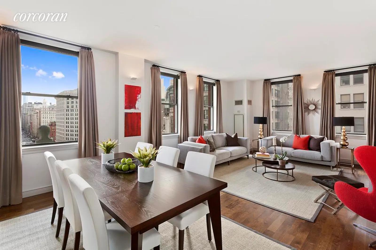 New York City Real Estate | View 225 Fifth Avenue, 10J | Dining and Living Room  | View 4