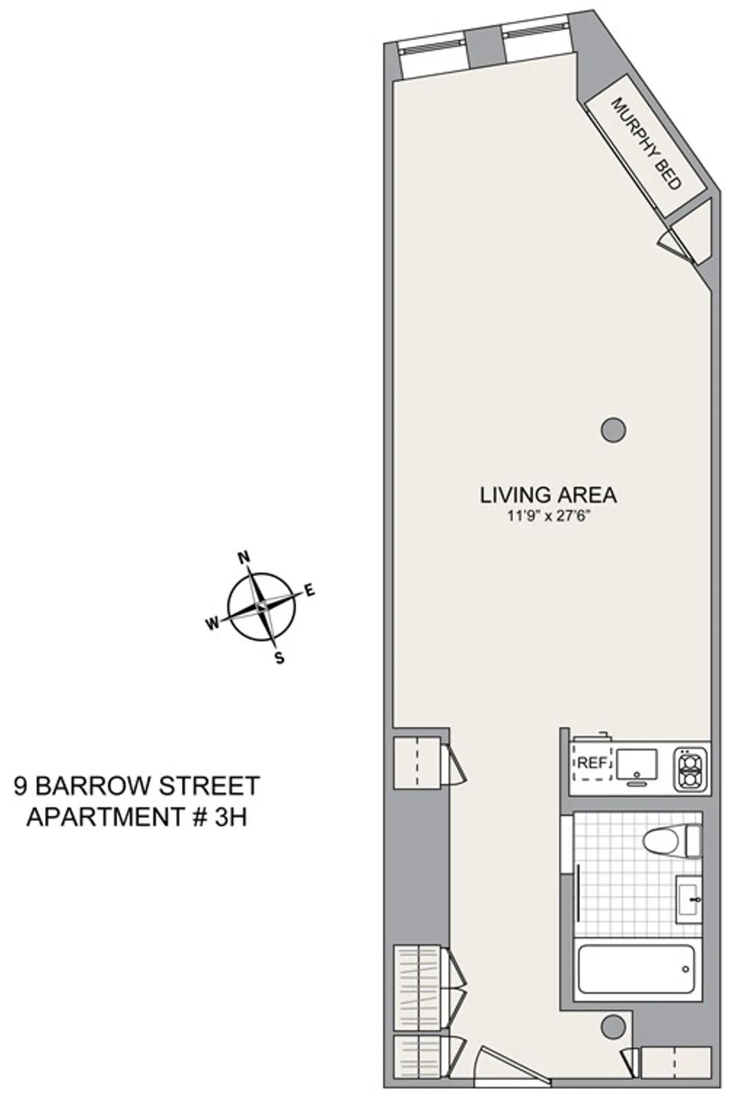 9 Barrow Street, 3H | floorplan | View 5