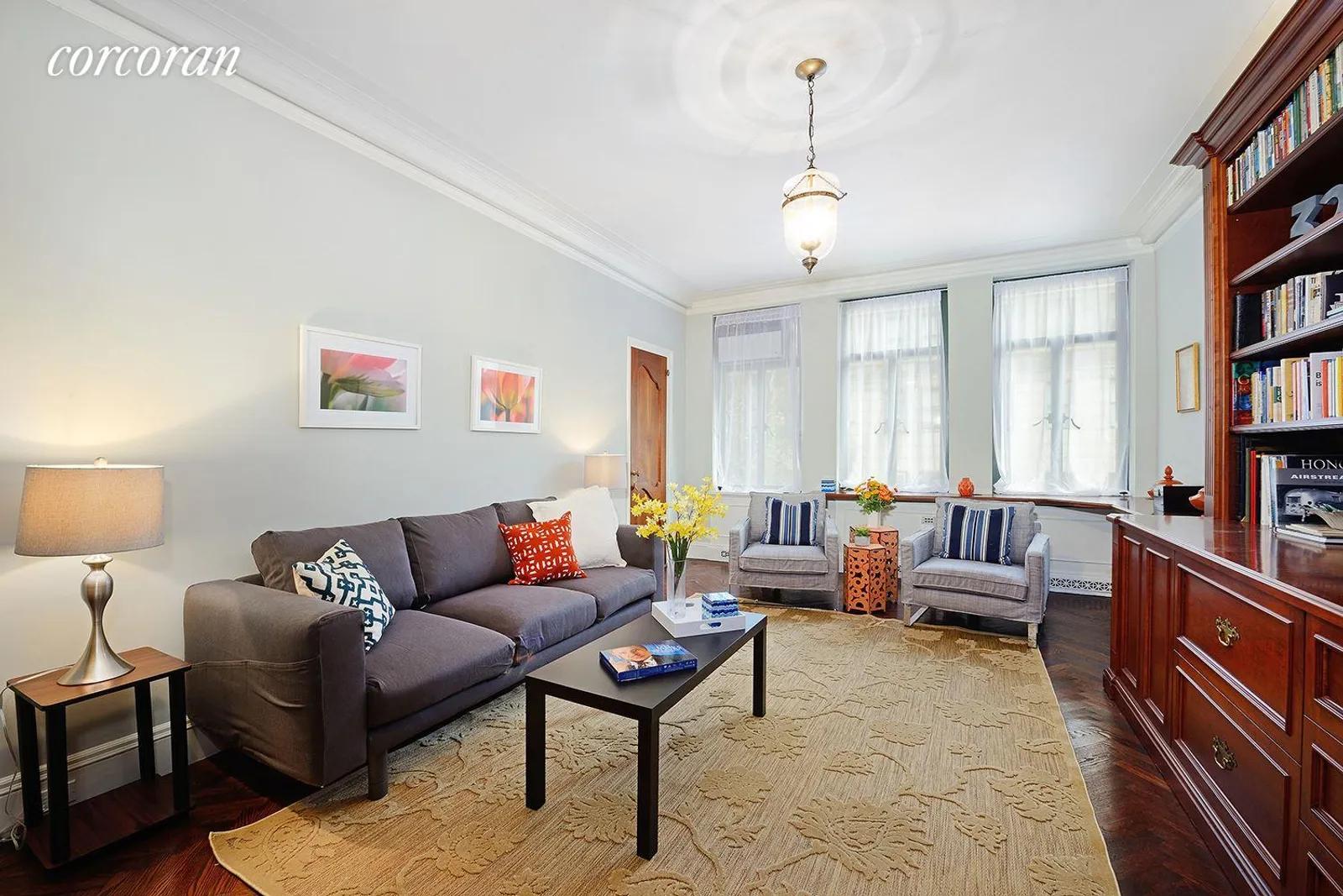 New York City Real Estate | View 211 Central Park West, 2G | Library/Bedroom 4 | View 3