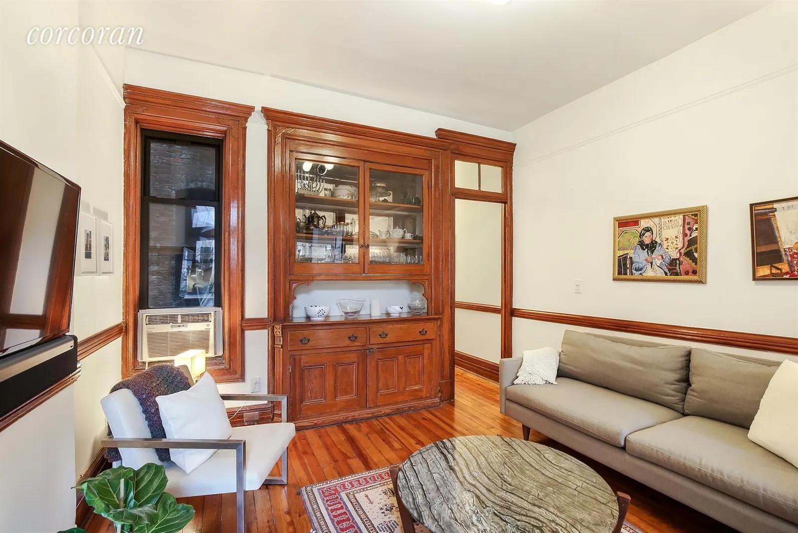 New York City Real Estate | View 497 12th Street, 1R | Original built-in buffet with glass doors | View 5
