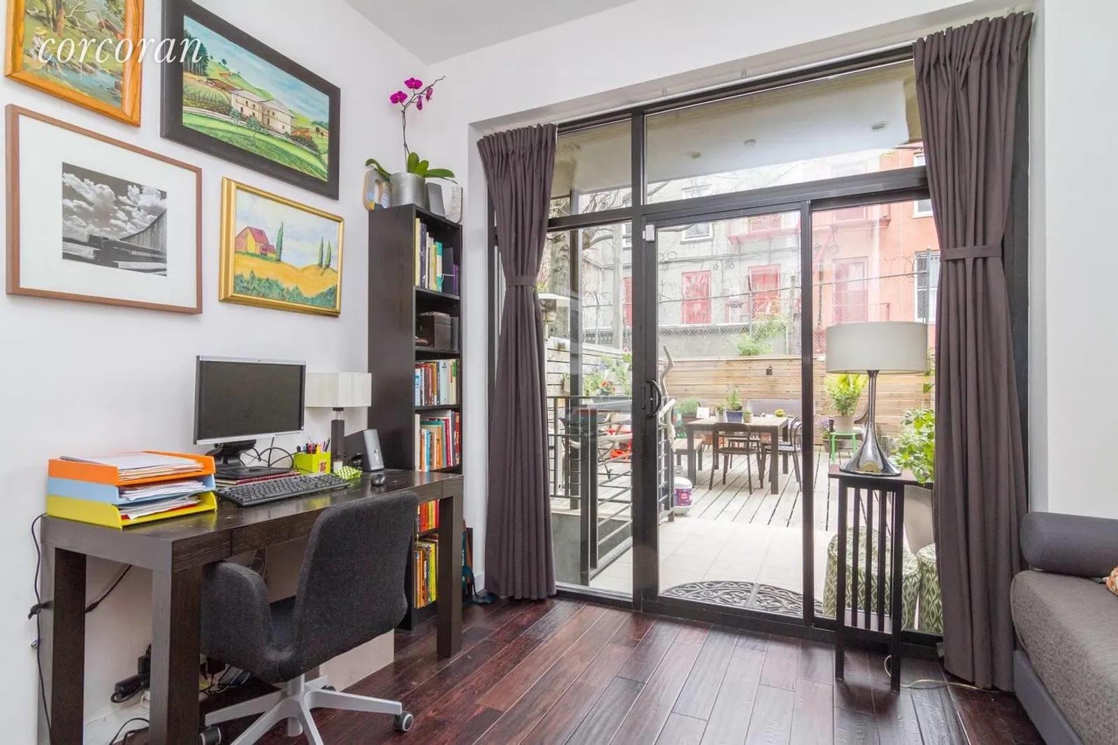 New York City Real Estate | View 199 South 1st Street, 1B | Bedroom leading to garden/backyard | View 2