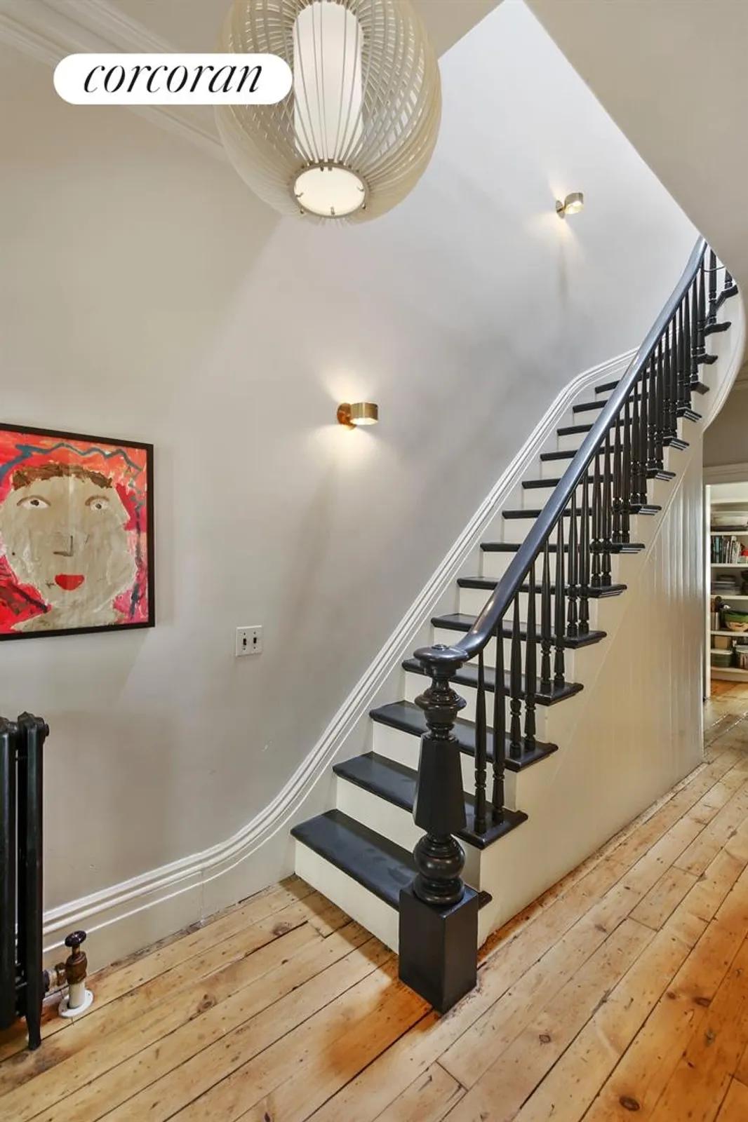 New York City Real Estate | View 163 Eckford Street | Dramatic Staircase | View 15