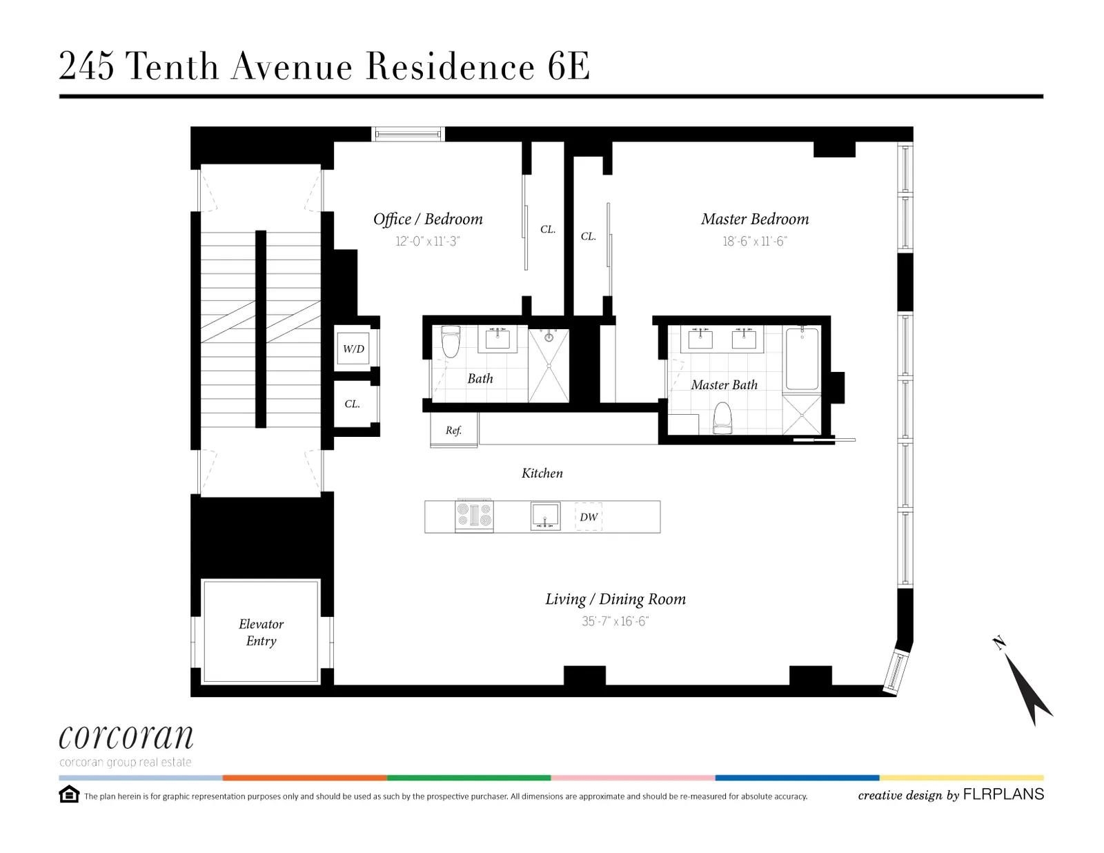 245 Tenth Avenue, 6E | floorplan | View 9