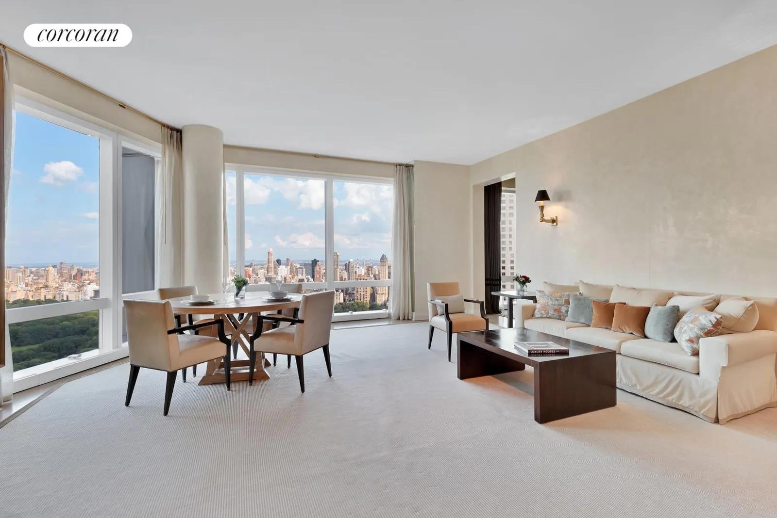 New York City Real Estate | View 25 Columbus Circle, 61B | Living Room | View 3