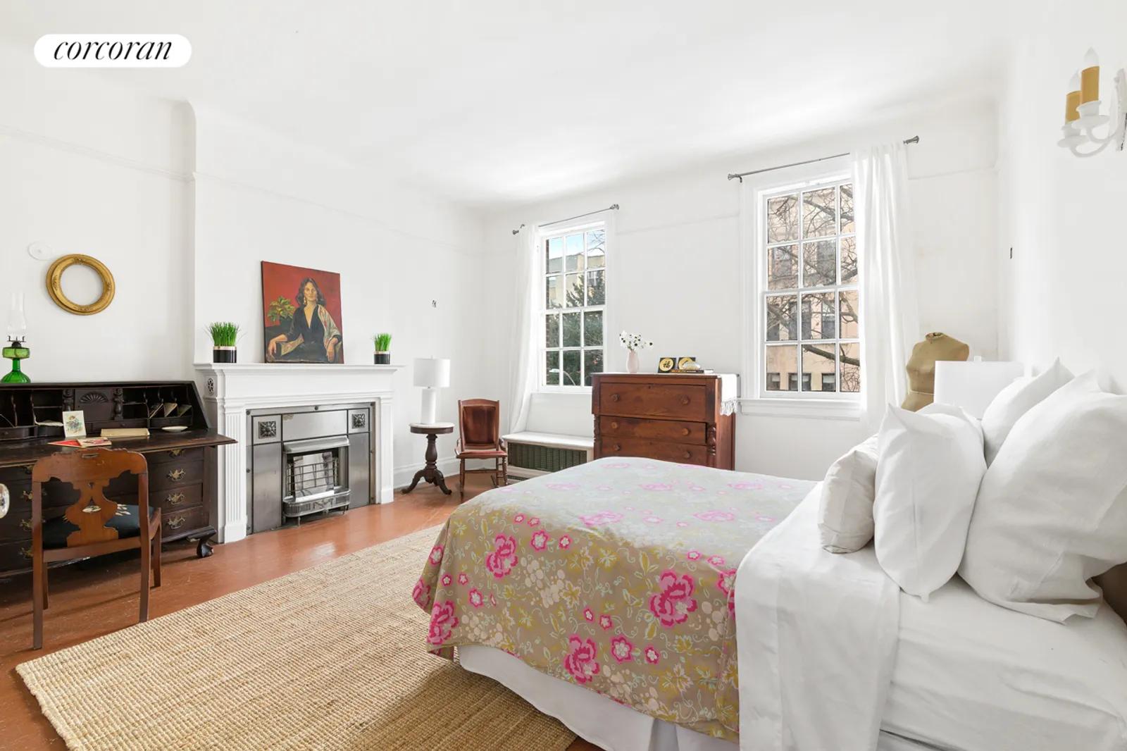 New York City Real Estate | View 633 2nd Street | Bedroom with Decorative Fireplace  | View 10
