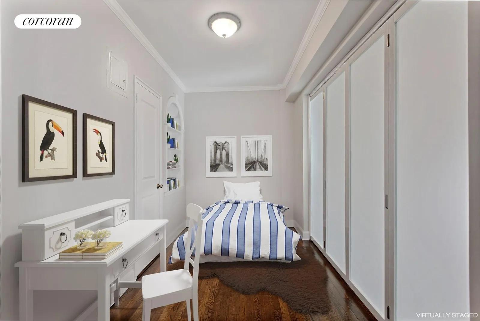 New York City Real Estate | View 1825 Foster Avenue, 2a | Flex Room staged as a guest Bedroom | View 6