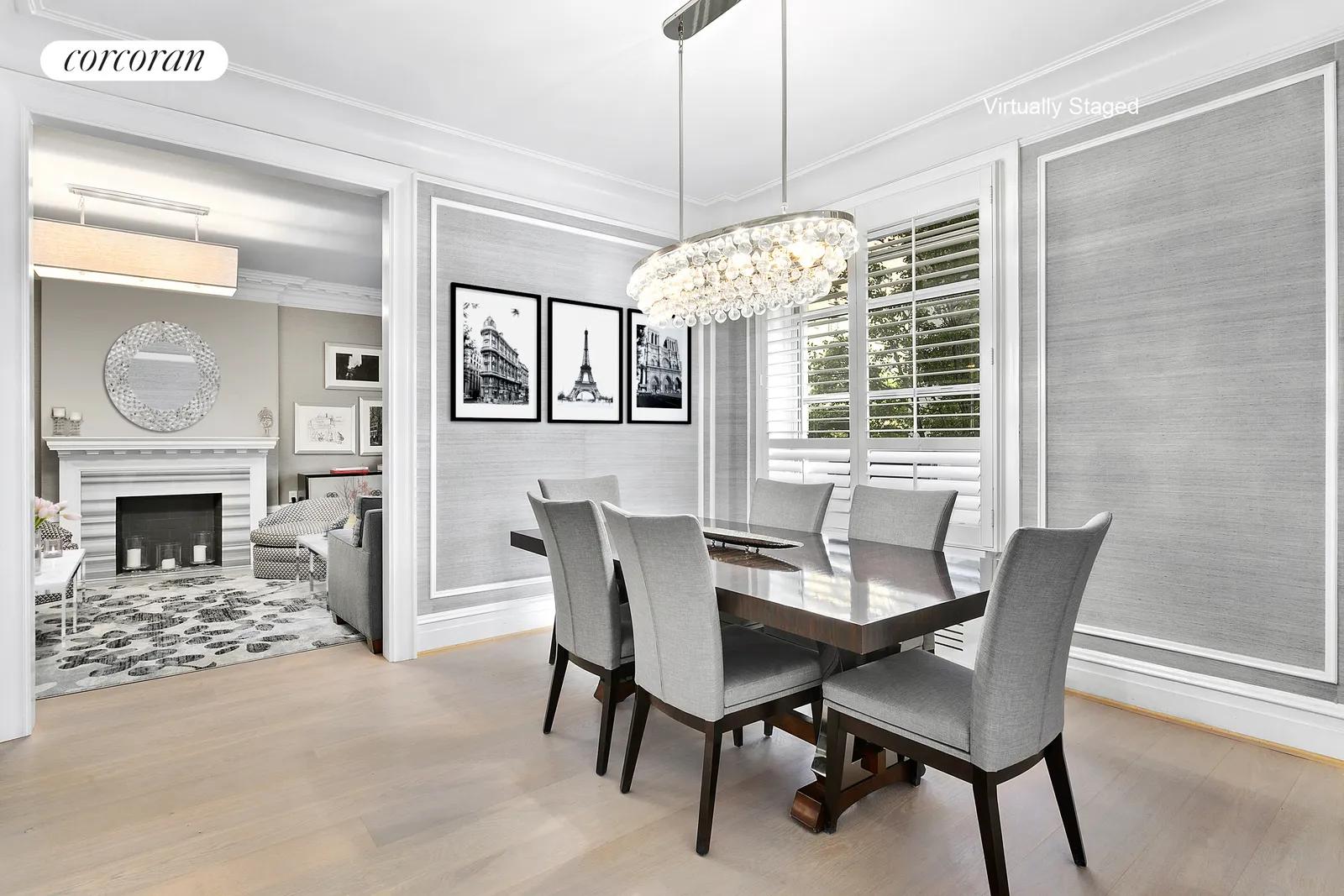 New York City Real Estate | View 780 West End Avenue, 2A | Windowed Dining Room with decorative wall moldings | View 3