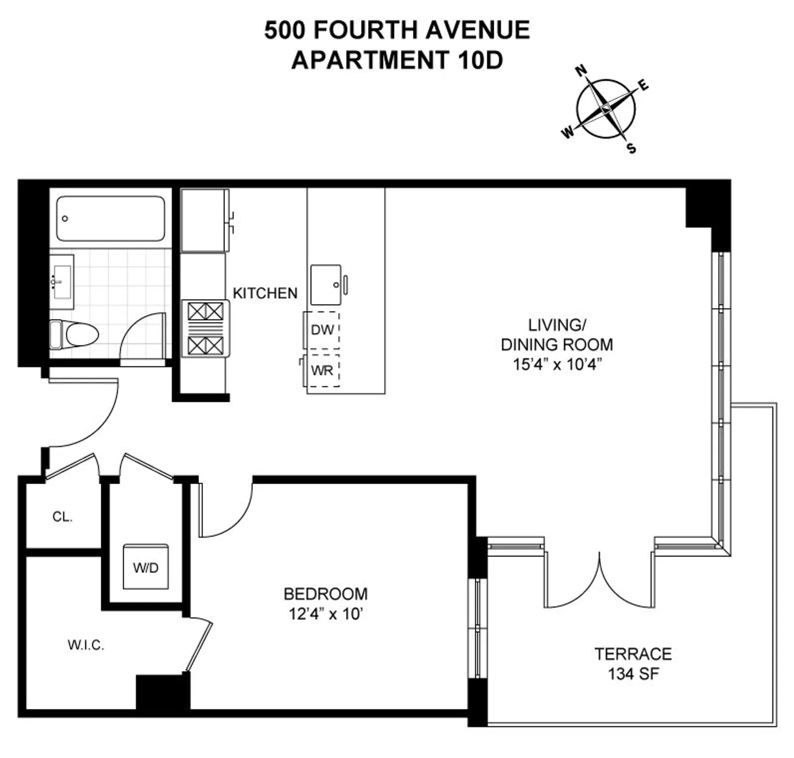 500 4Th Avenue, 10D | floorplan | View 8