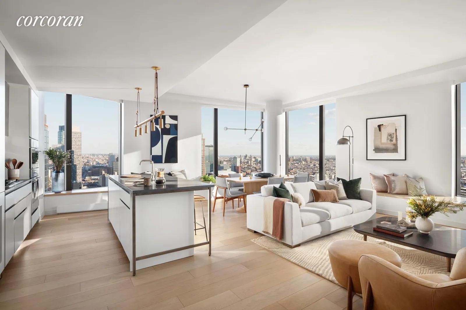 New York City Real Estate | View 11 Hoyt Street, 37F | Living Room | View 2
