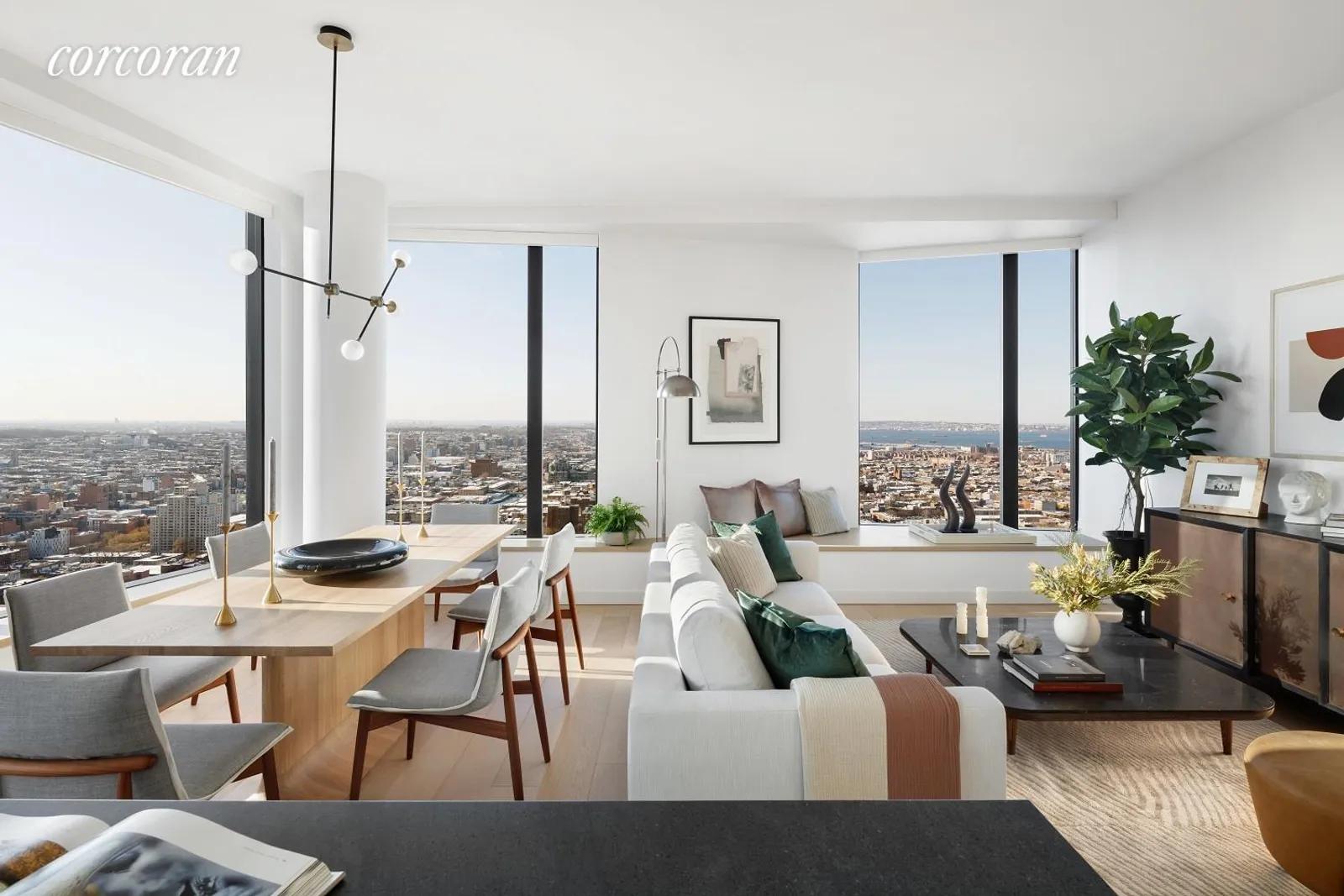 New York City Real Estate | View 11 Hoyt Street, 37F | Living Room | View 3