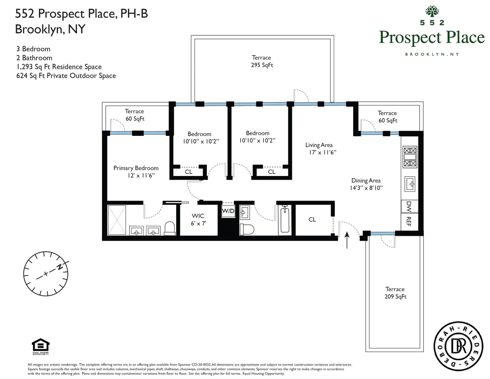 552 Prospect Place, PHB | floorplan | View 22