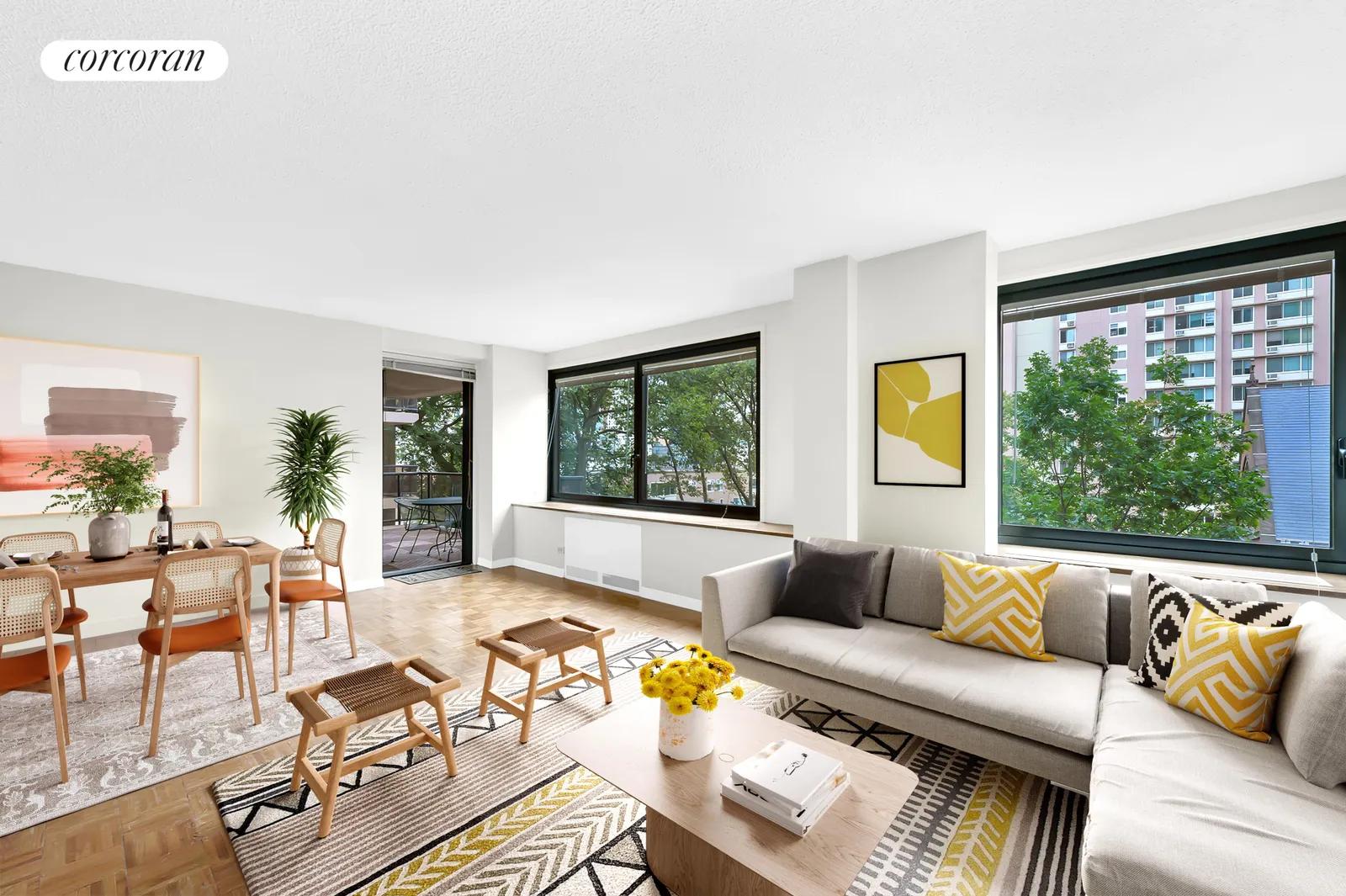 New York City Real Estate | View 531 Main Street, 413 | 2 Beds, 2 Baths | View 1