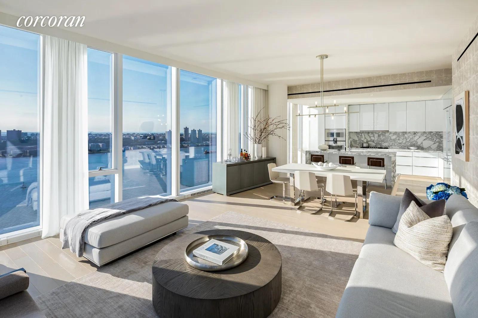 New York City Real Estate | View 10 Riverside Boulevard, 34A | Living Room | View 2
