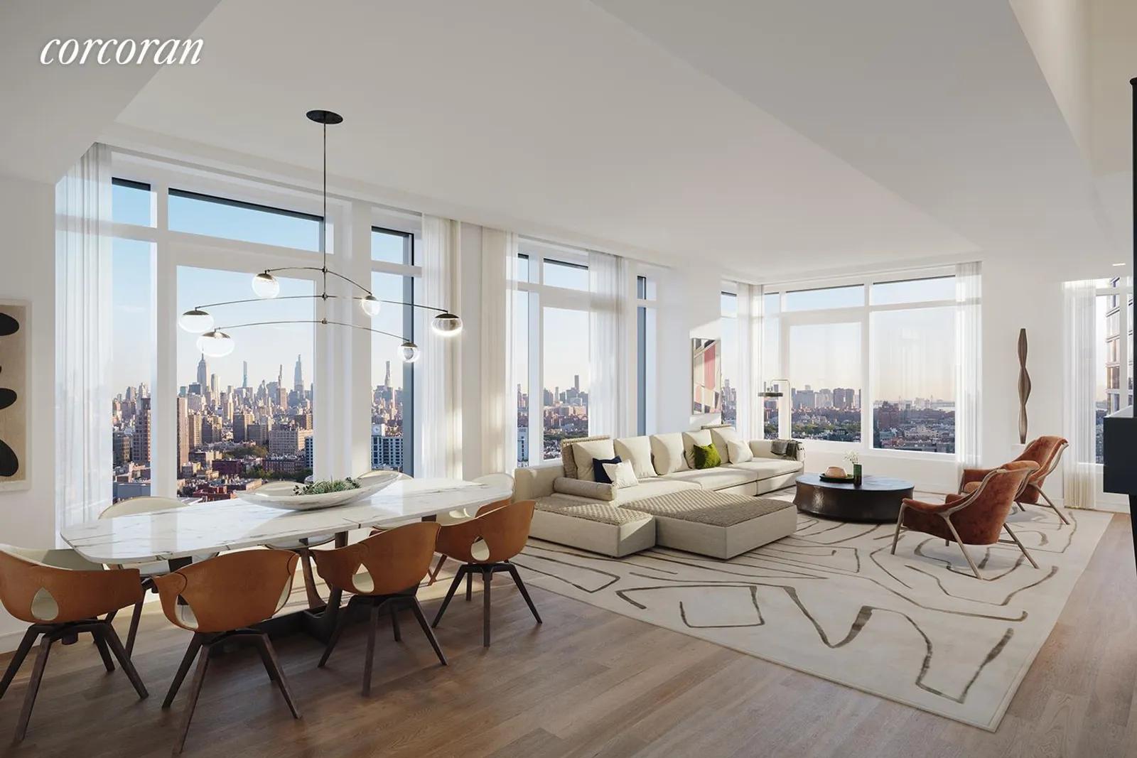 New York City Real Estate | View 202 Broome Street, PHA | Living Room | View 2
