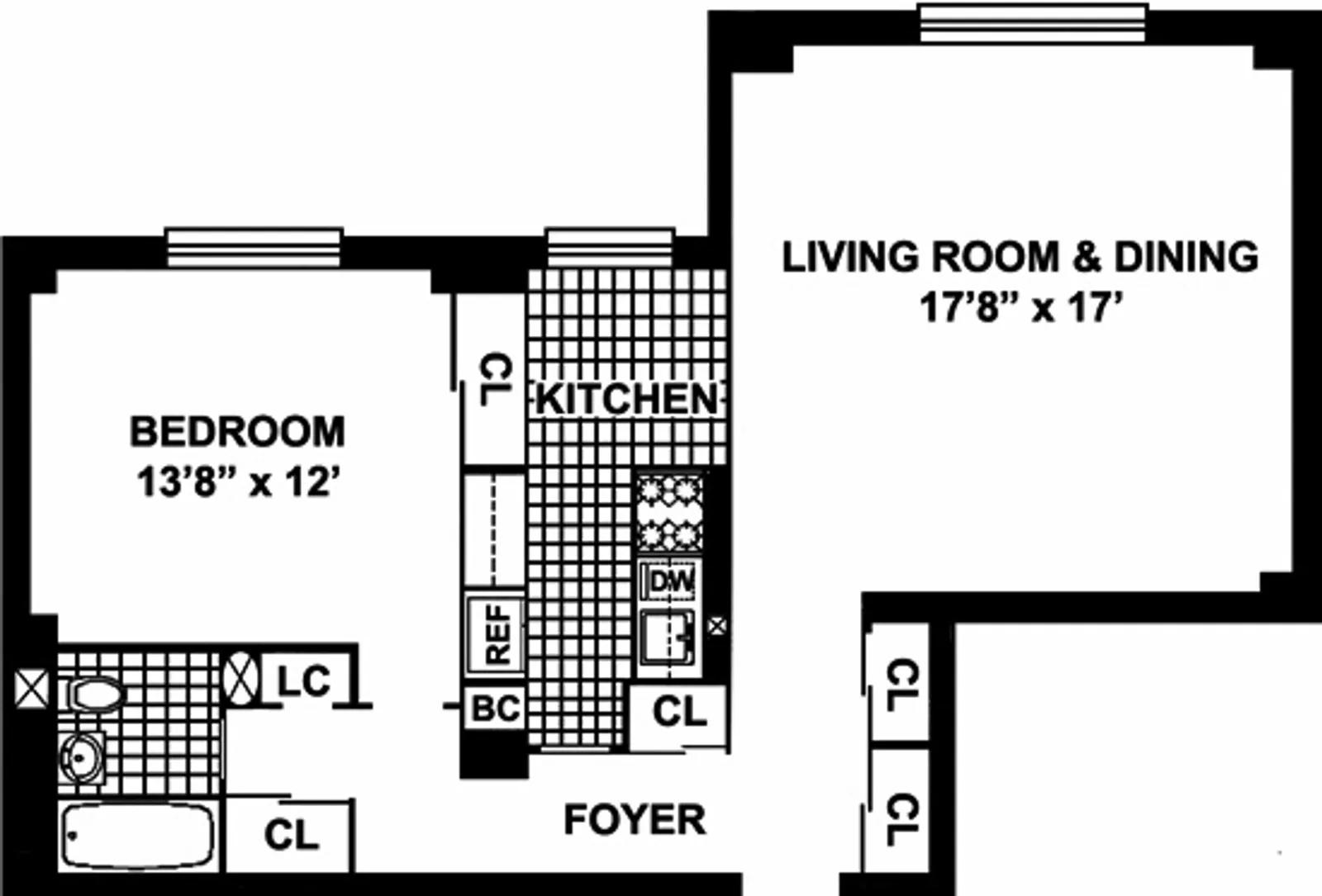 501 West 123Rd Street, 2H | floorplan | View 5