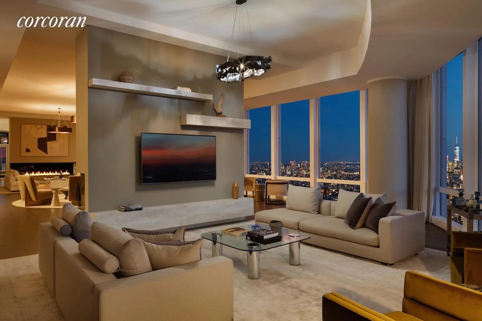 New York City Real Estate | View 35 Hudson Yards, PH90 | Living Room | View 7