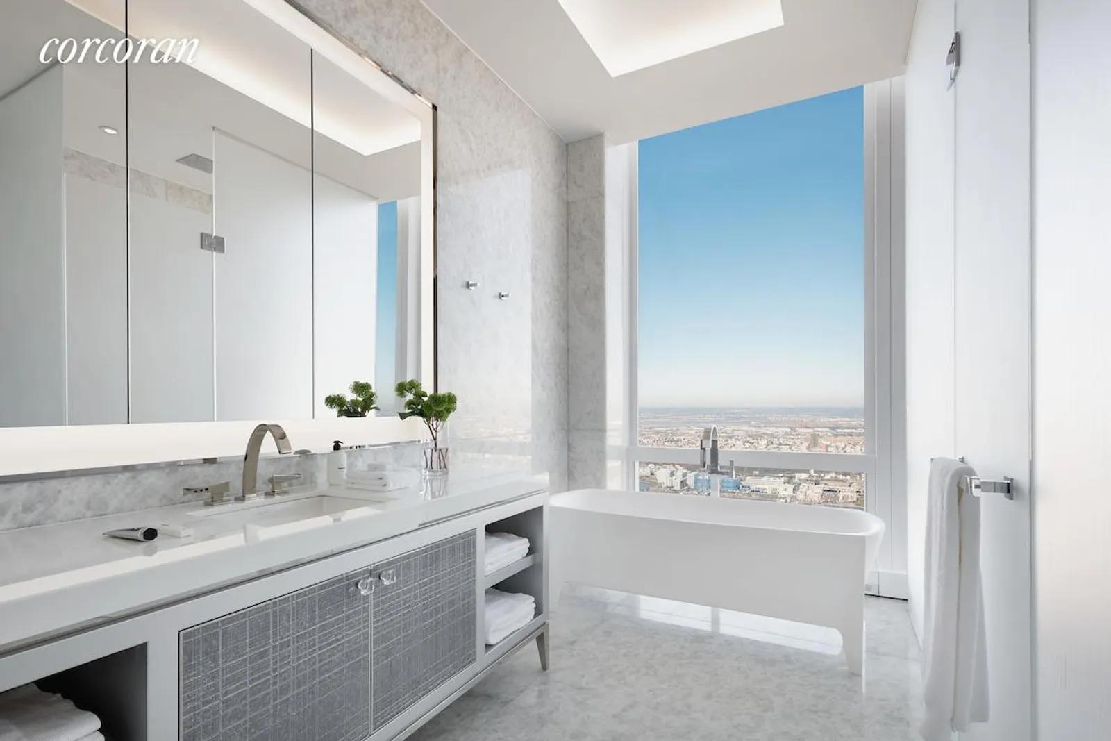 New York City Real Estate | View 35 Hudson Yards, PH90 | Primary Bathroom | View 17