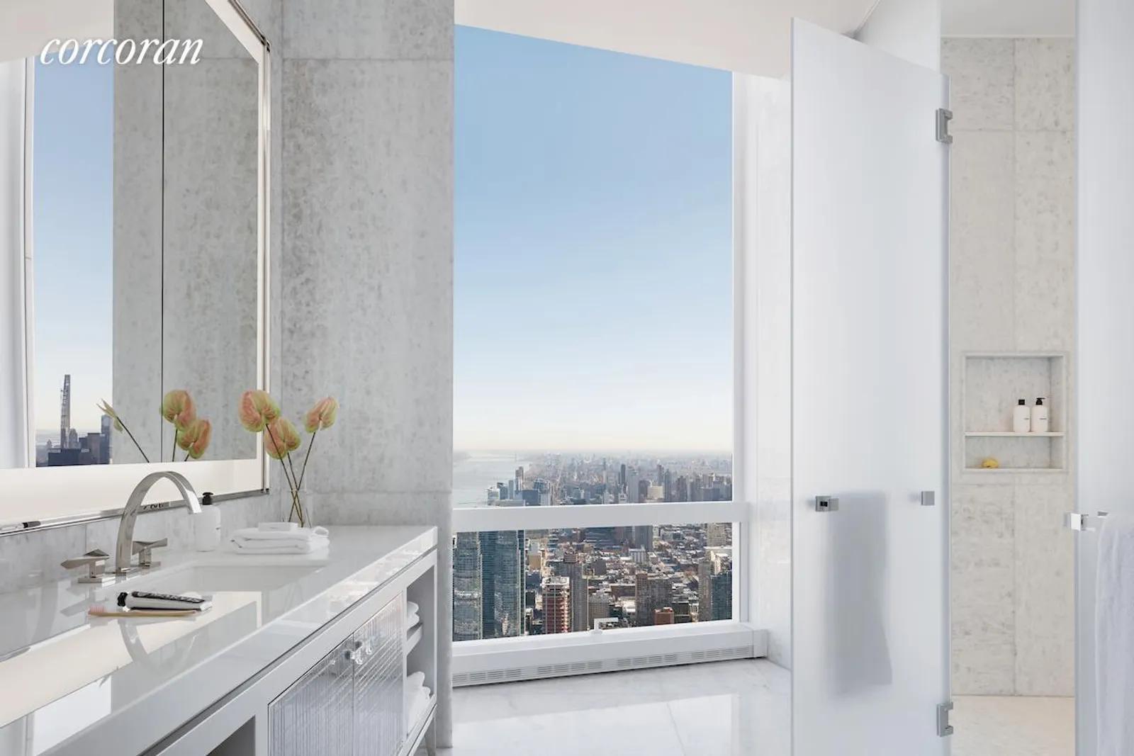 New York City Real Estate | View 35 Hudson Yards, PH90 | Primary Bathroom | View 18