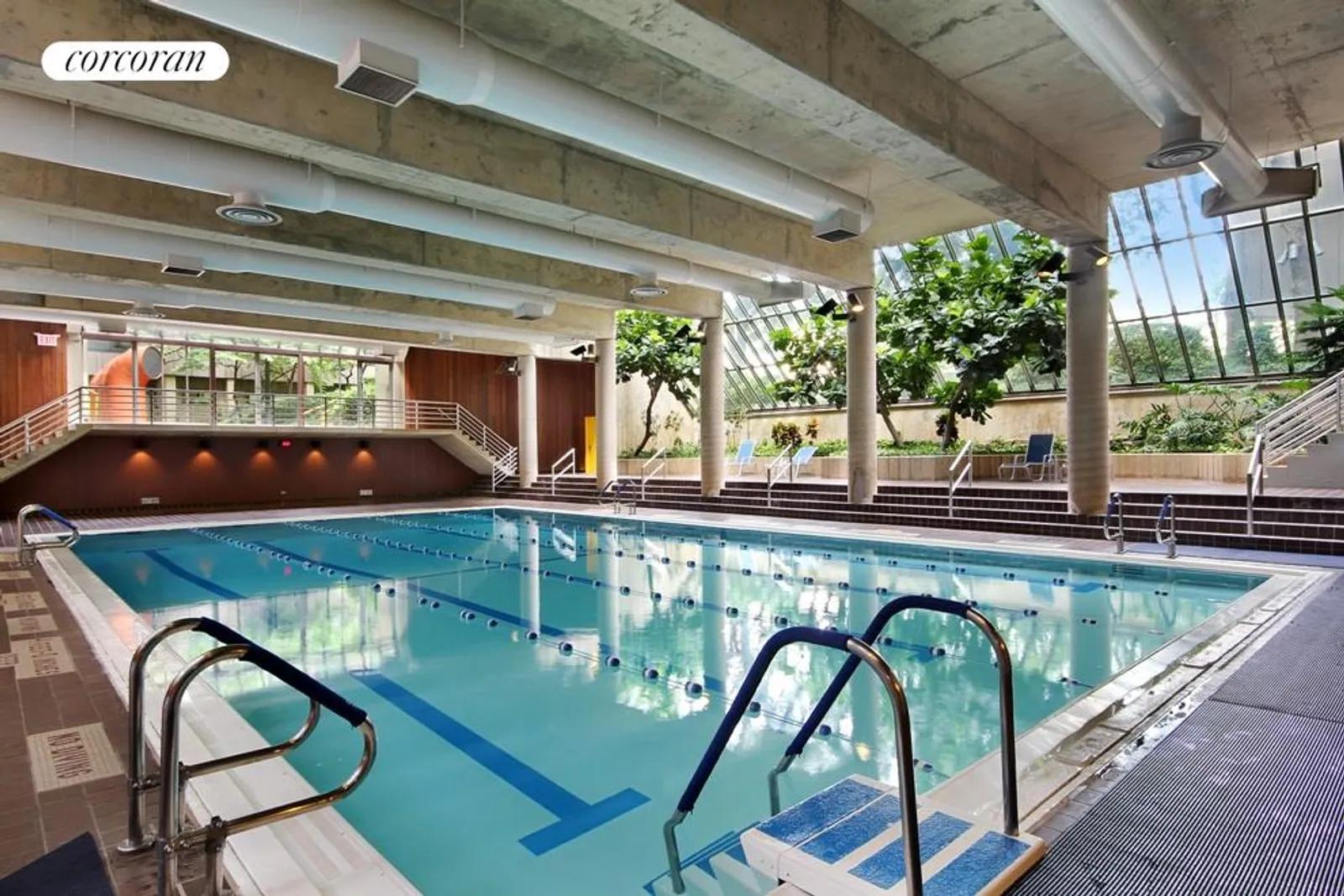 New York City Real Estate | View 531 Main Street, 1109 | 60x30 Indoor Pool with Saunas | View 13