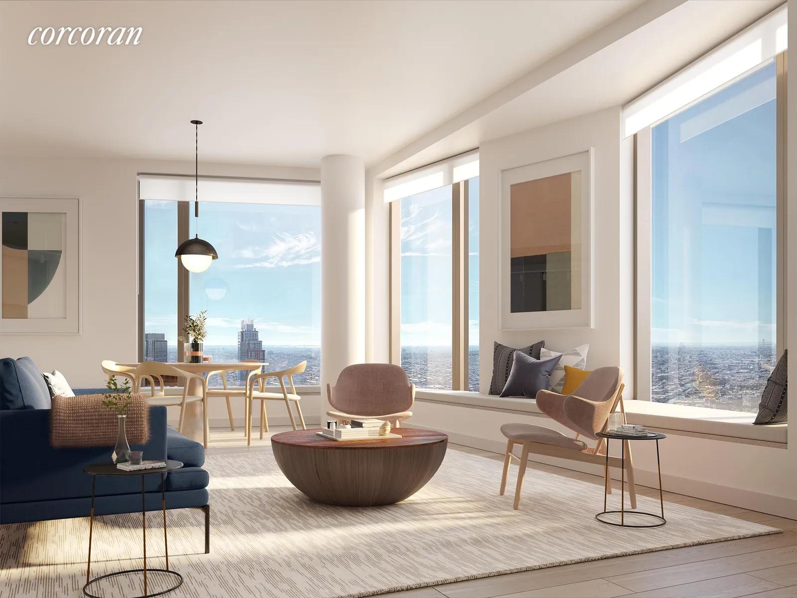 New York City Real Estate | View 11 Hoyt Street, 22E | Living Room | View 3