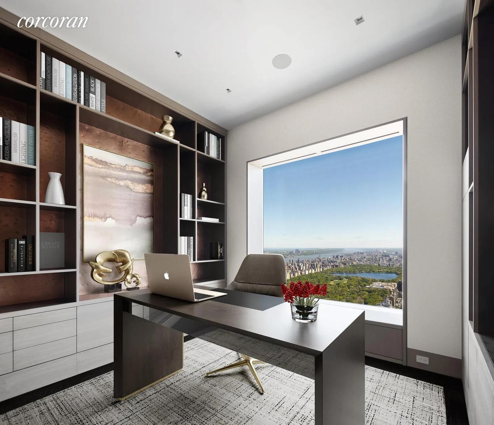 New York City Real Estate | View 432 Park Avenue, PH82 | Office Virtually Staged | View 20