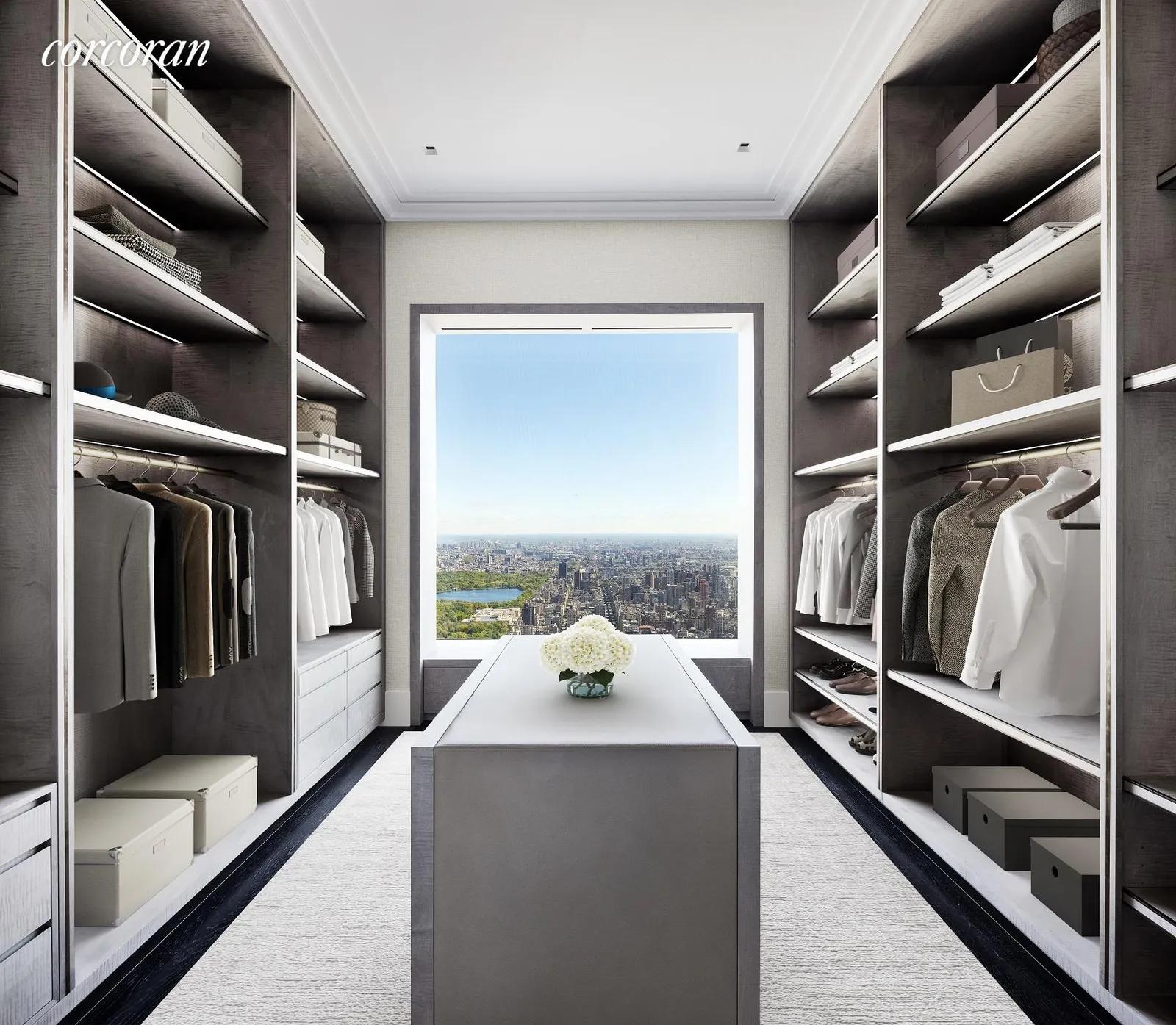 New York City Real Estate | View 432 Park Avenue, PH82 | Dressing Room Virtually Staged | View 22