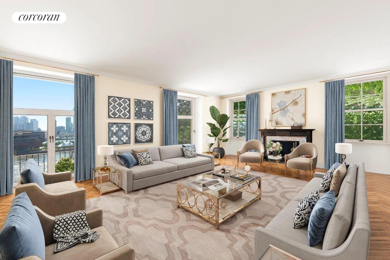 New York City Real Estate | View 1 Sutton Place South, 5C | Living Room | View 2