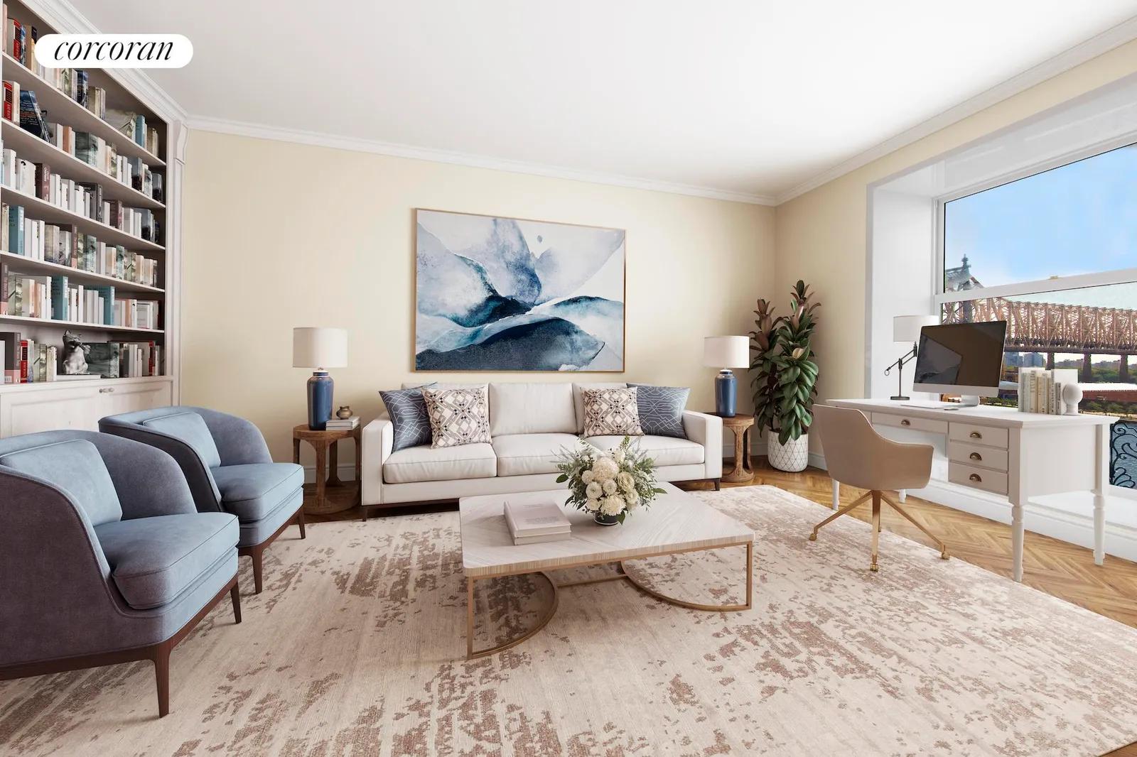 New York City Real Estate | View 1 Sutton Place South, 5C | Library/Den | View 5