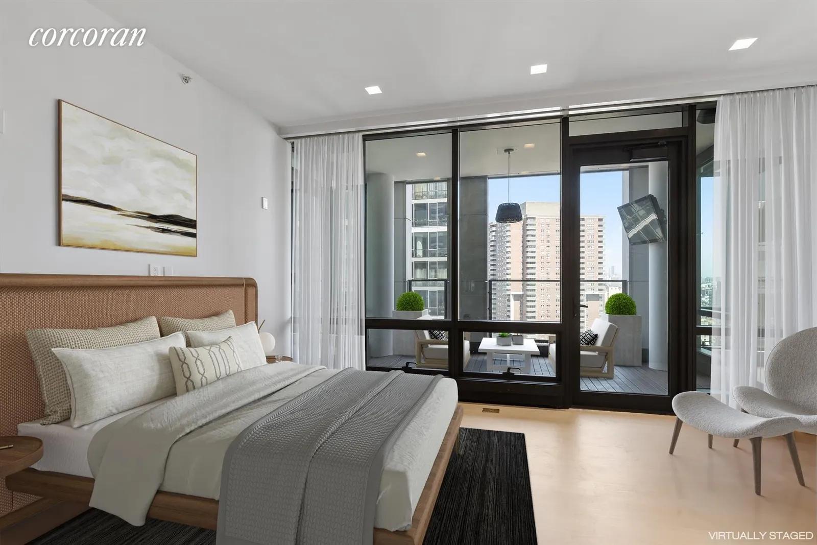 New York City Real Estate | View 101 Warren Street, 2420 | Second Bedroom with Access to Loggi | View 13