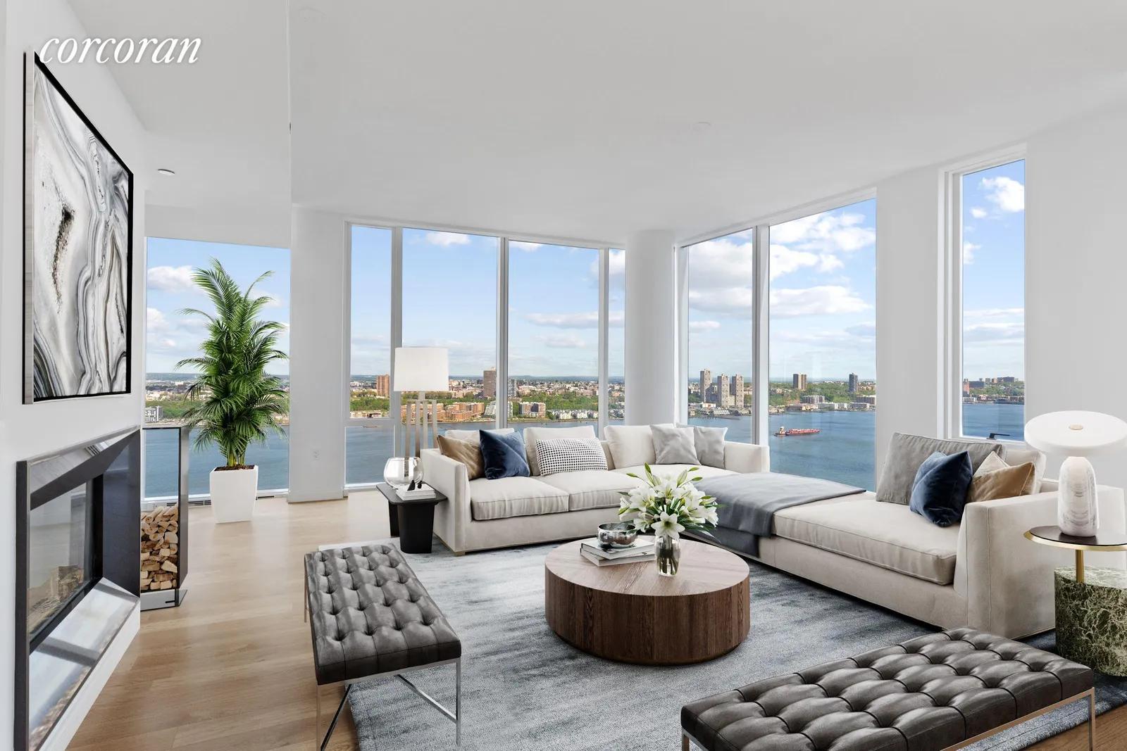 New York City Real Estate | View 10 Riverside Boulevard, 36B | Living Room | View 3