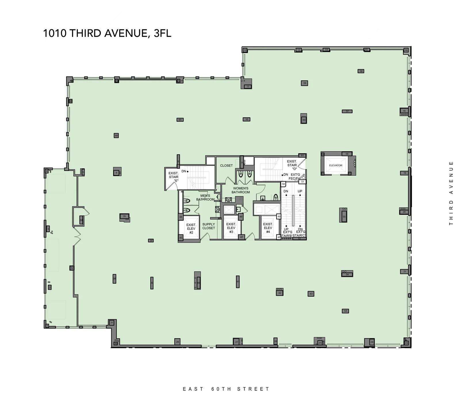 1010 Third Avenue, 3FL | floorplan | View 2