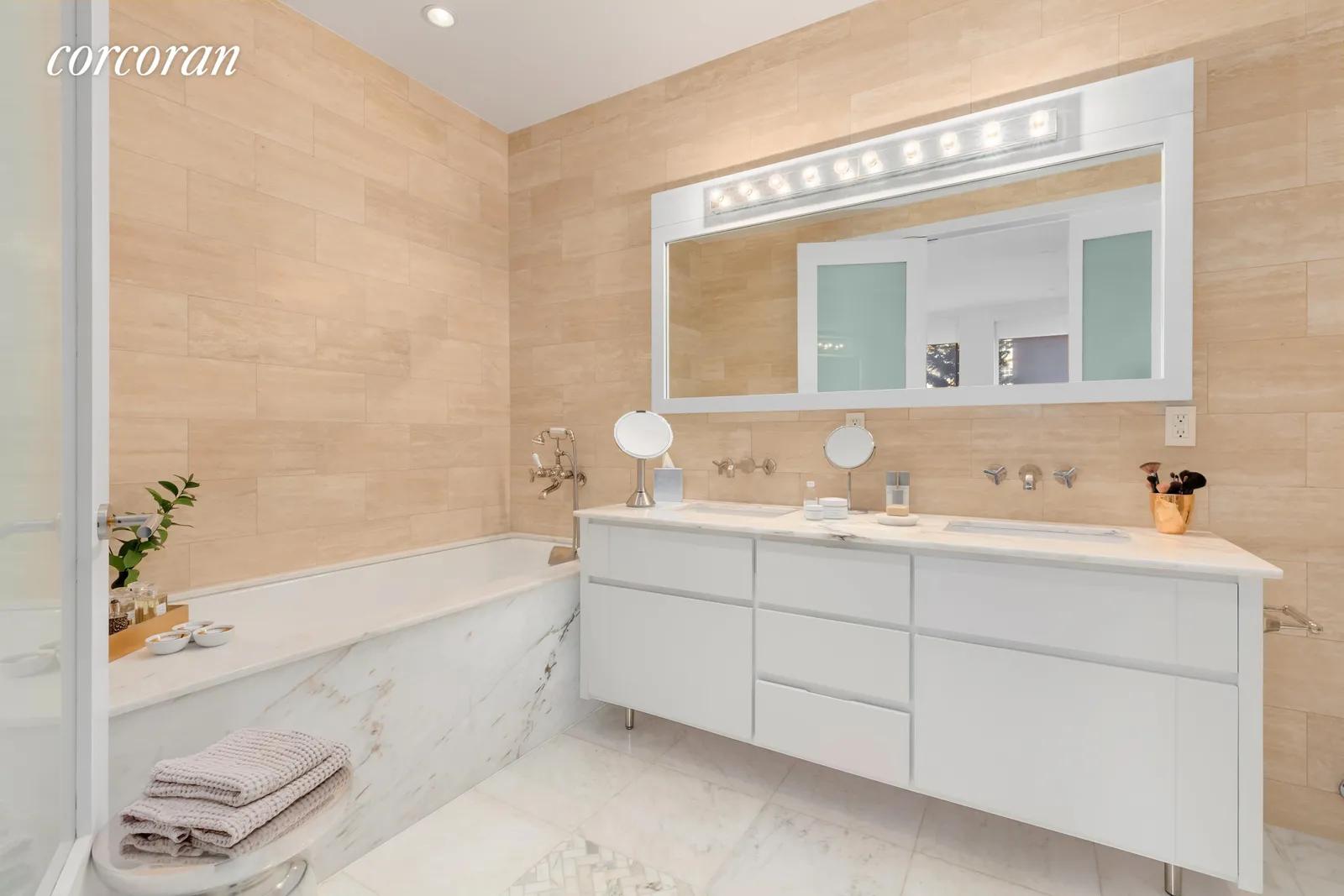 New York City Real Estate | View 55 Vestry Street, 5A | Primary Suite Spa Bath | View 9
