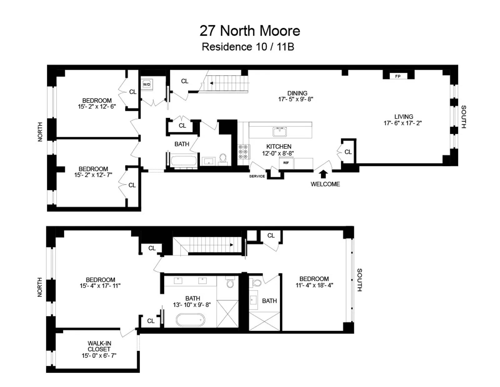 27 North Moore Street, 10/11B | floorplan | View 16