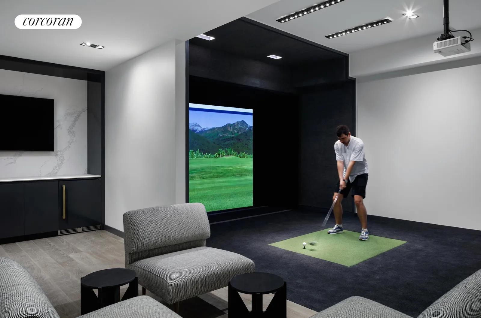 New York City Real Estate | View 15 West 61st Street, 24A | Golf Simulator | View 5