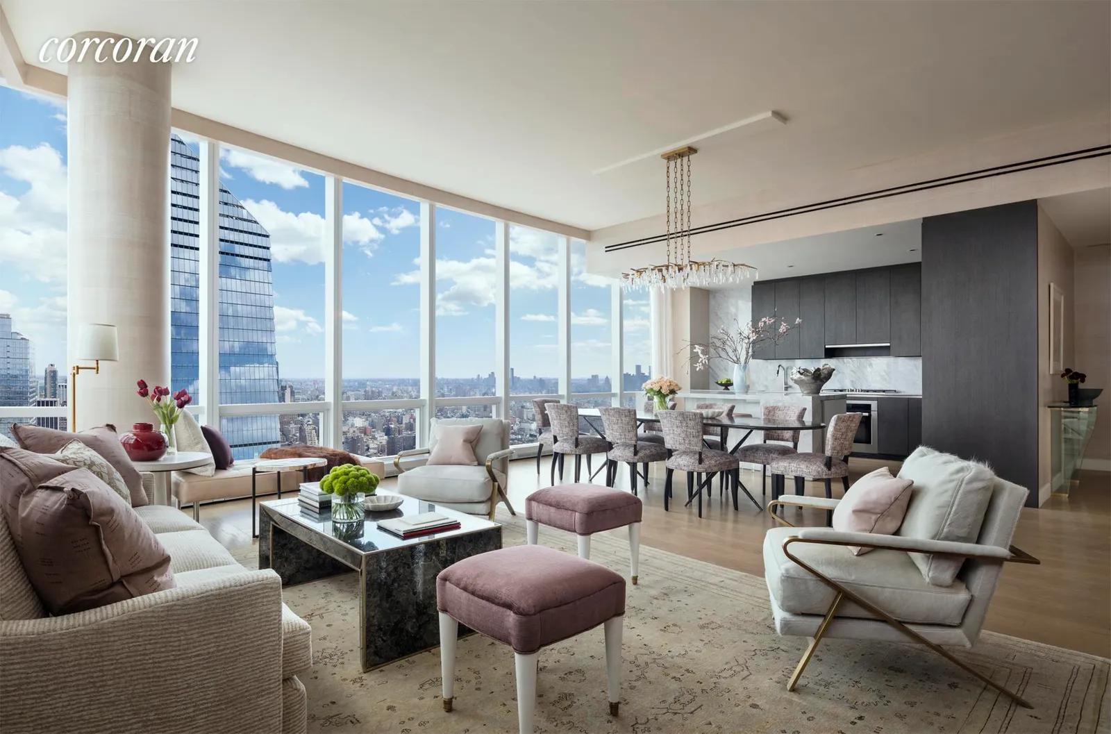 New York City Real Estate | View 15 Hudson Yards, 74E | Great Room | View 2